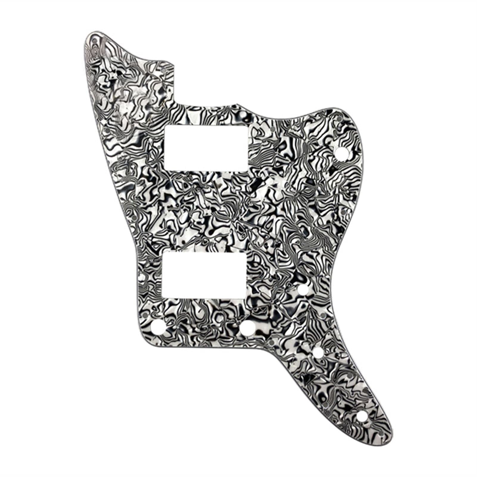 White Pearl Shell 13-Hole Electric Guitar Pickguard with Humbucker Pickups - Replacement Scratch Plate for Les Paul/SG Style Guitars - Perfect for DIY Guitar Repair & Customization