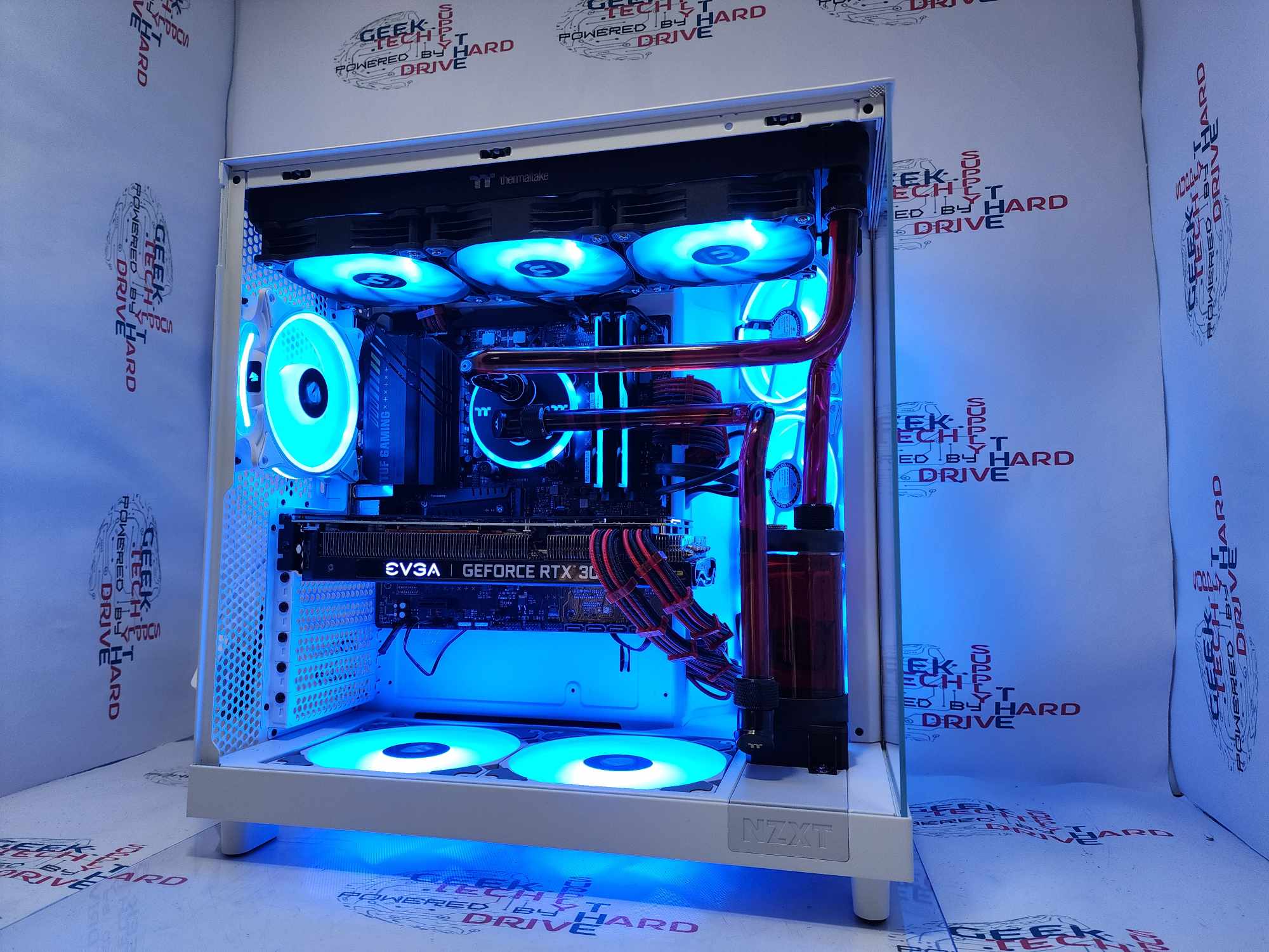 GTech Gaming PC with AMD Ryzen 7 7800X3D, NVIDIA RTX 3080, 32GB DDR5 RAM, 1TB Gen4 NVMe SSD, Water Cooled Hard Piped White - Ultimate Gaming & Streaming Setup for Esports & 4K Gaming