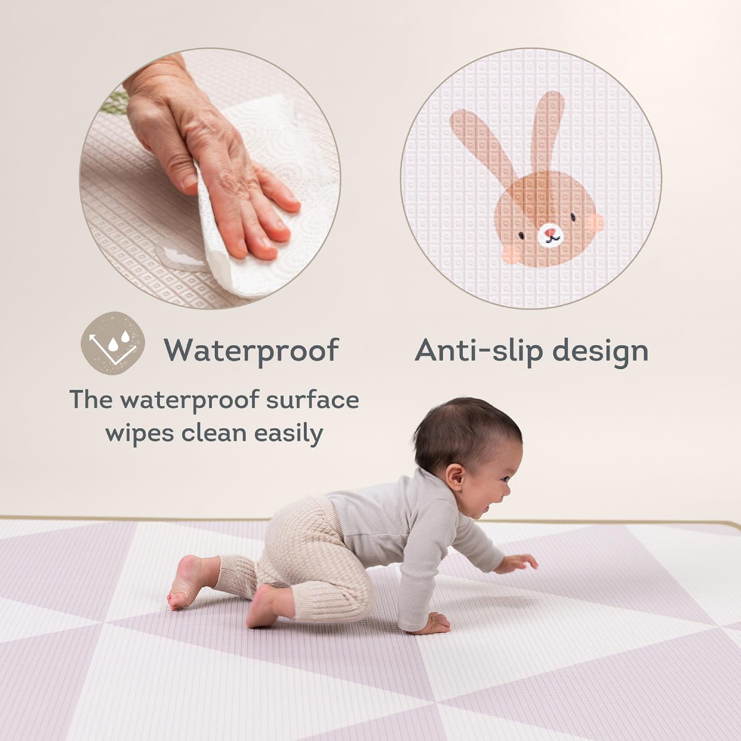 Taf Toys Roll & Play Mat - Soft Baby Playmat for Crawling & Tummy Time - Perfect for Nursery, Daycare & Home Play Areas