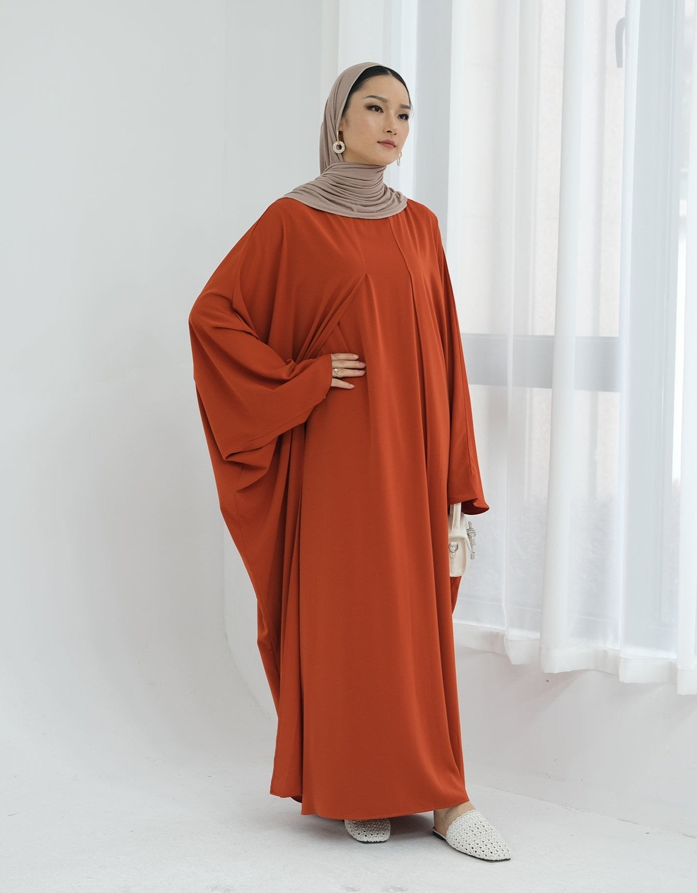 Stylish Izzy 2-in-1 Abaya Combo in Rust Color - Perfect for Prayer, Modest Fashion & Special Occasions