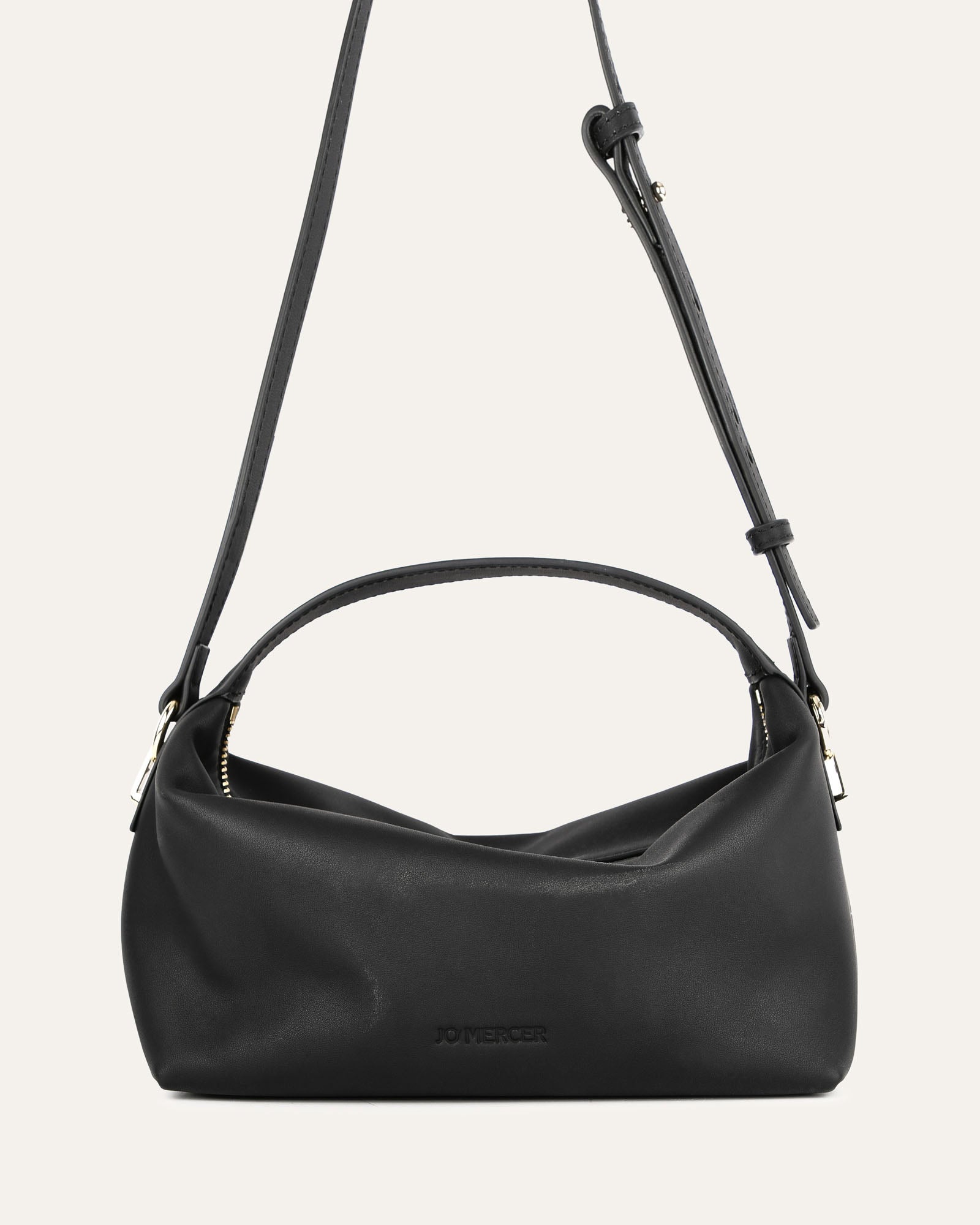 EMILIA Black Leather Crossbody Bag for Women - Stylish & Durable Everyday Shoulder Purse for Work, Travel & Shopping