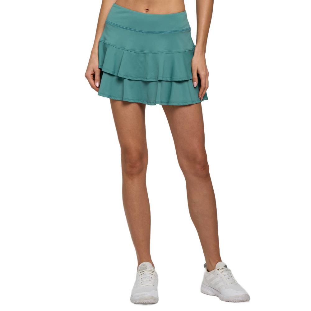 Lija Women's Elite Match Skort - Algae Green Tennis Skirt with Built-in Shorts | Perfect for Tennis, Golf & Athletic Wear