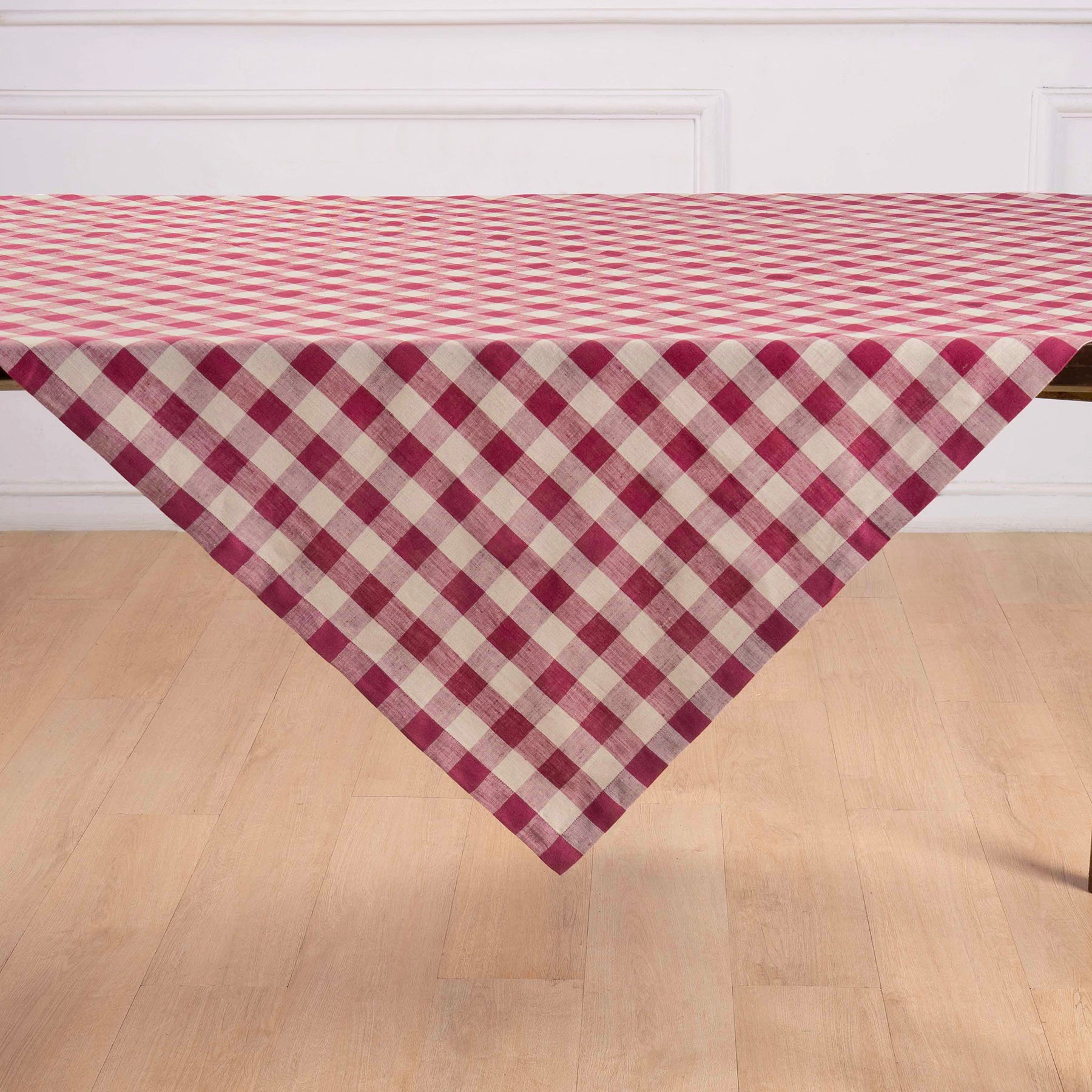 Morgan Check Table Throw - Classic Plaid Tablecloth for Dining Room, Kitchen, and Outdoor Picnics | Durable & Stylish Home Decor for Parties & Gatherings