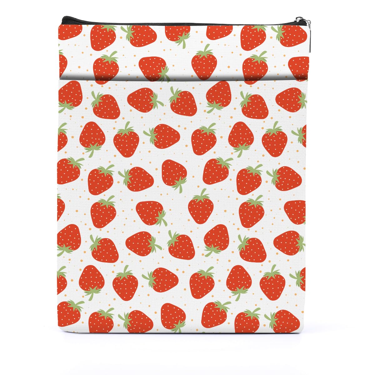 Book Sleeve Protector Cover - Perfect Gift for Book Lovers, Librarians & Bookworms - Ideal for Mother's Day, Graduation & Birthday - Strawberry Design for Bibliophiles - Great for Reading, Travel & Book Club Meetings