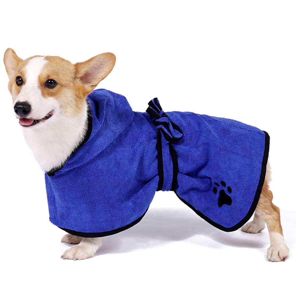 **Soft Hooded Dog Bathrobe - Quick Drying Microfiber Pet Bath Towel & Blanket for Dogs & Cats - Absorbent, Machine Washable - Perfect for Post-Bath, Grooming & Cozy Lounging**
