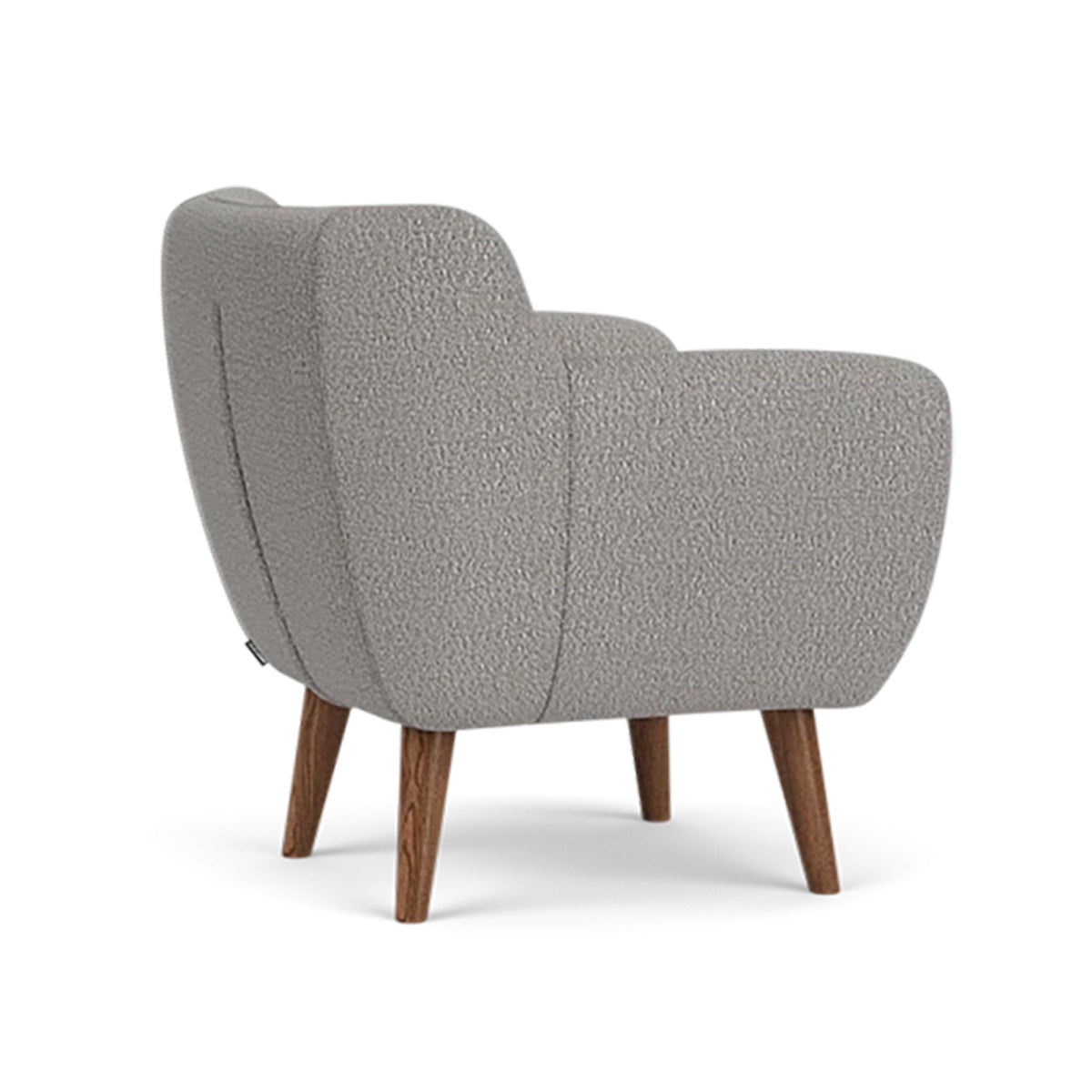 Anne Boucle Armchair - Modern Velvet Upholstered Accent Chair for Living Room, Bedroom, or Office - Stylish & Comfortable Seating with Solid Wood Legs