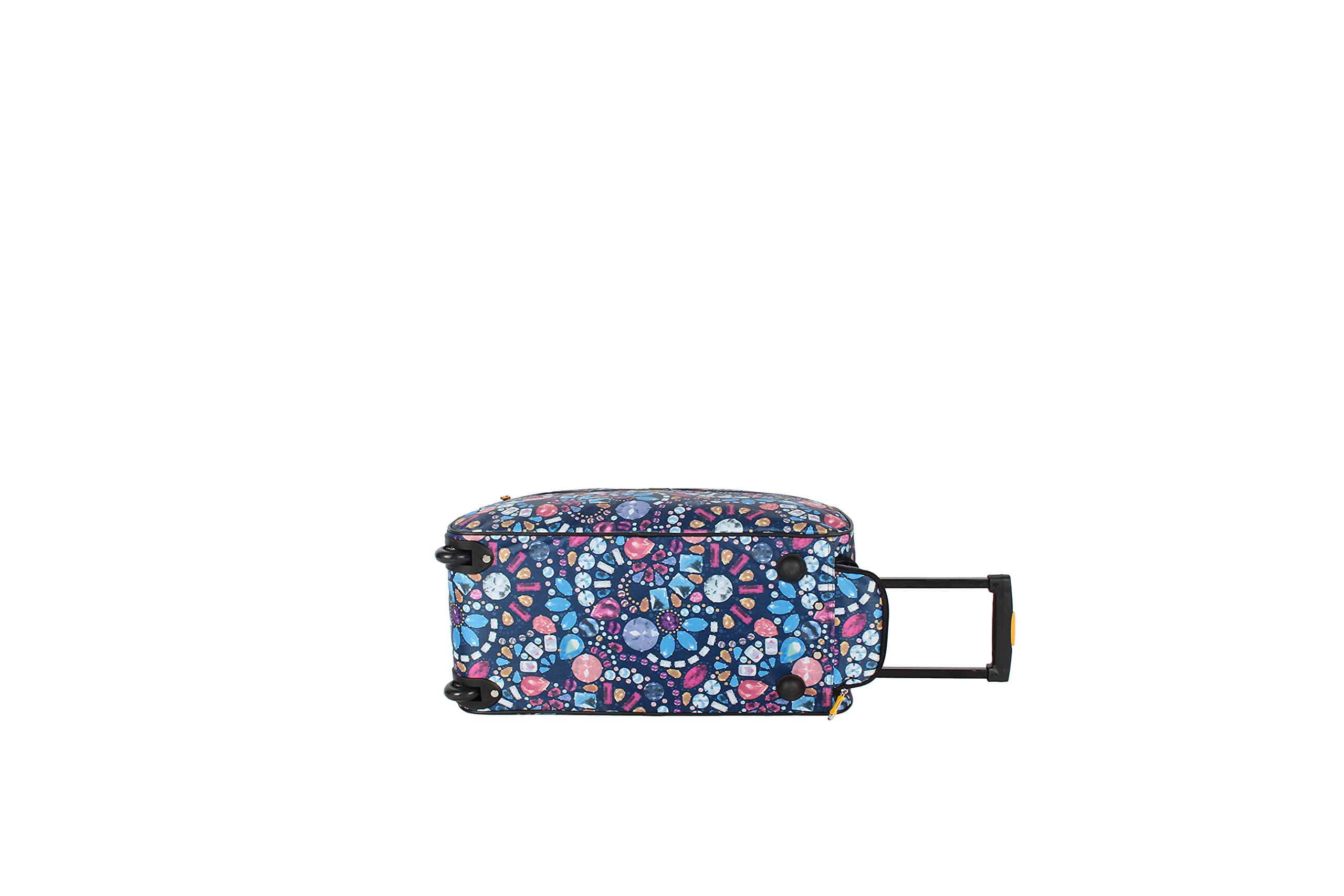 LUCAS 22 Inch Lightweight Rolling Duffel Bag - Stylish Weekender Overnight Business Travel Carry On Luggage with 2 Wheels (Navy Blue) - Perfect for Air Travel, Business Trips & Weekend Getaways
