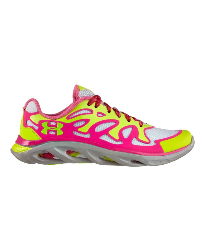 Under Armour Kids Girls GS Micro G Spine Evo MC Basketball Shoes - High Visibility Yellow/Bright Yellow for Enhanced Safety & Performance on Court