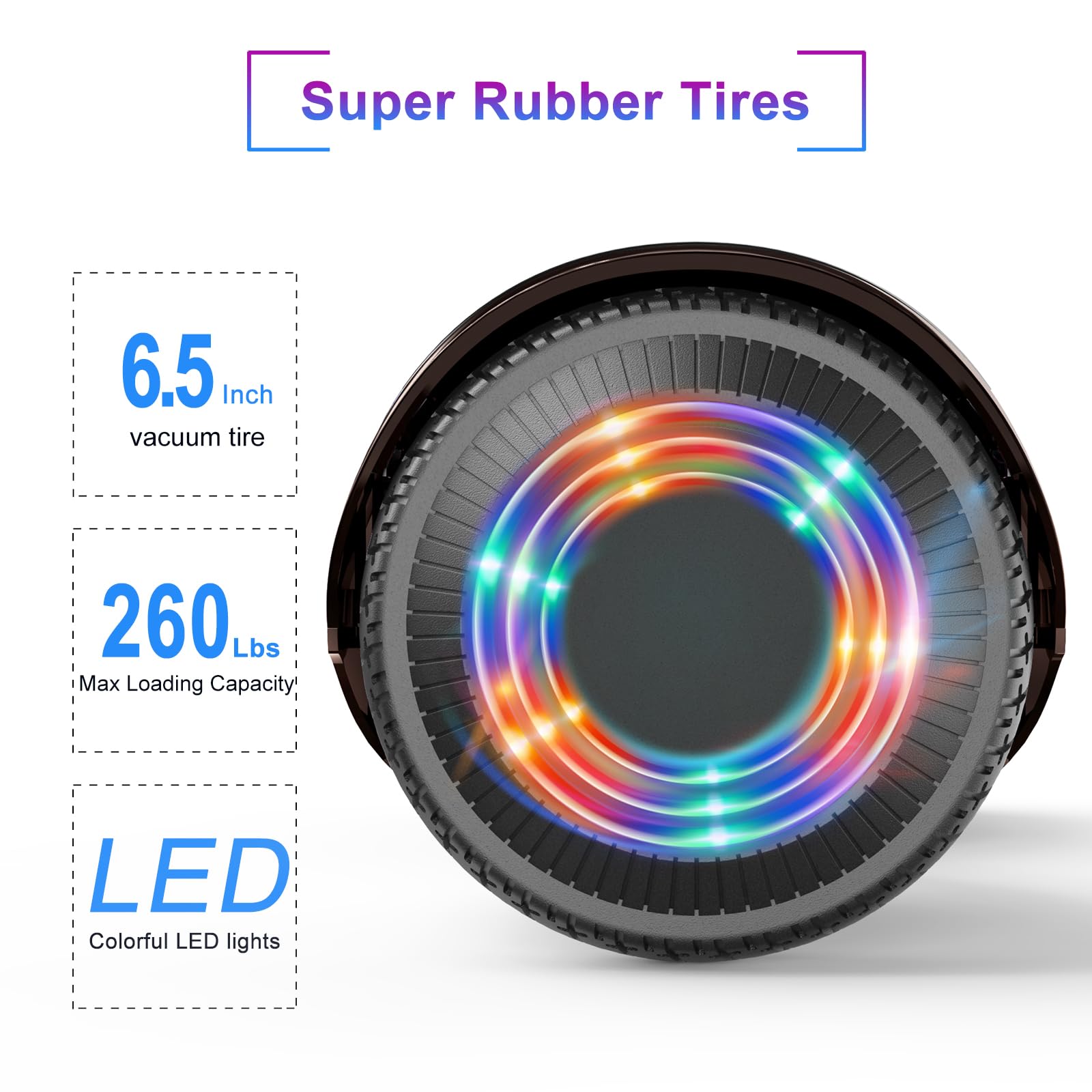SISIGAD Hoverboard for Kids Ages 6-12 - Bluetooth Speaker & LED Light Wheels - UL2272 Certified Self-Balancing Scooter - Perfect Birthday Gift for Boys & Girls - Indoor & Outdoor Fun