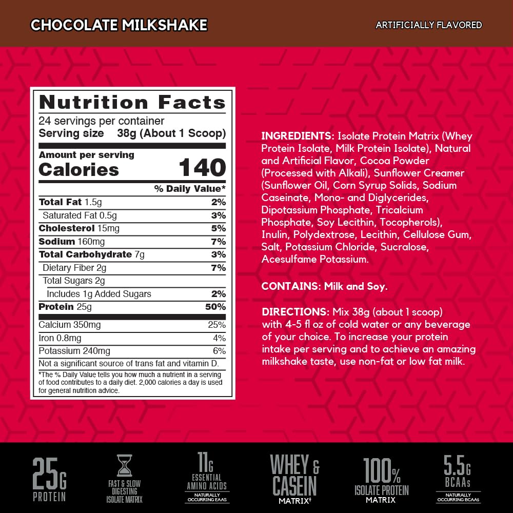 BSN SYNTHA-6 Isolate Protein Powder - Premium Chocolate Whey & Milk Protein Isolate Supplement, Chocolate Milkshake Flavor, 24 Servings - Ideal for Post-Workout Recovery, Muscle Building & Healthy Lifestyle