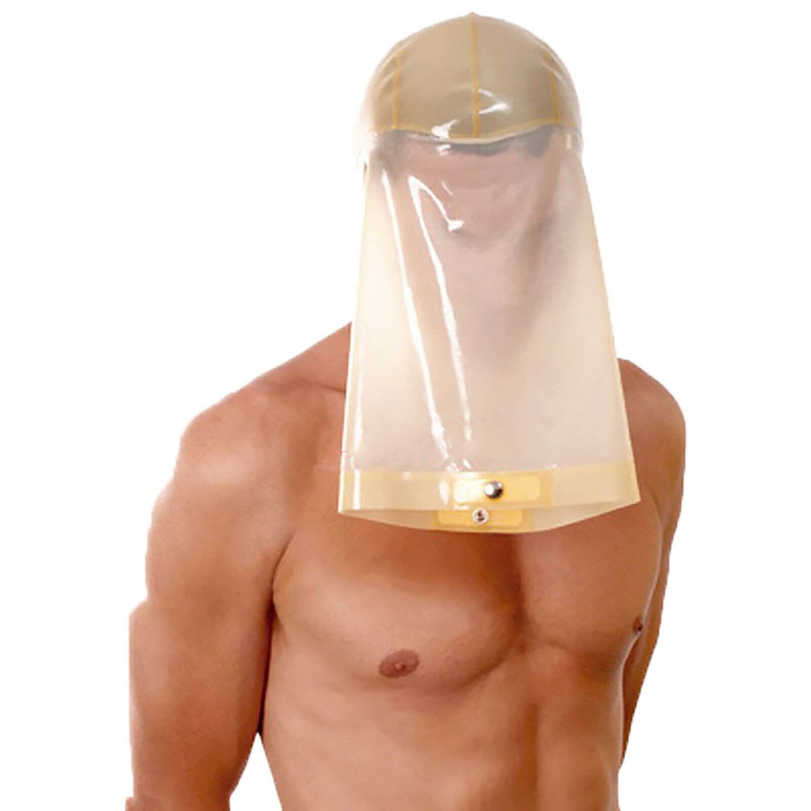 Latex Hood for Women & Men - Full Face Disguise Mask with Spoof Feet | Perfect for Cosplay, Halloween, Fetish Parties & BDSM Roleplay | Unisex Costume Accessory for Adults