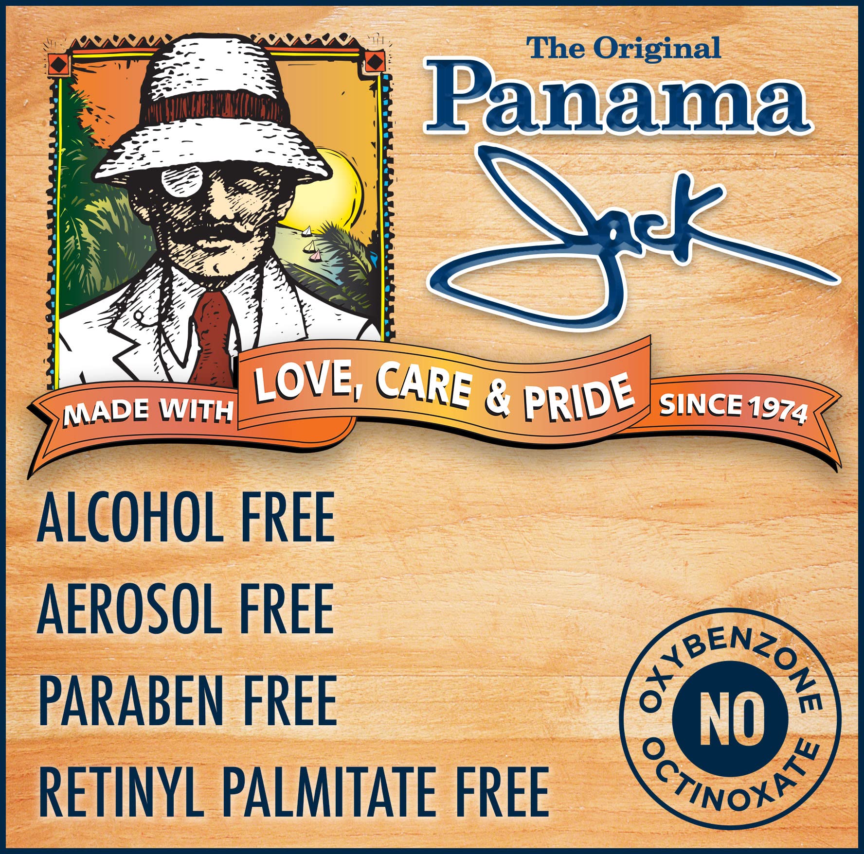 Panama Jack Trophy Suntan Oil - SPF 0 Sun Tanning Oil with Aloe Vera, Cocoa Butter & Exotic Oils - Lightweight Formula & Tropical Fragrance - 5.5 oz (6-Pack) - Perfect for Beach, Pool & Summer Tanning