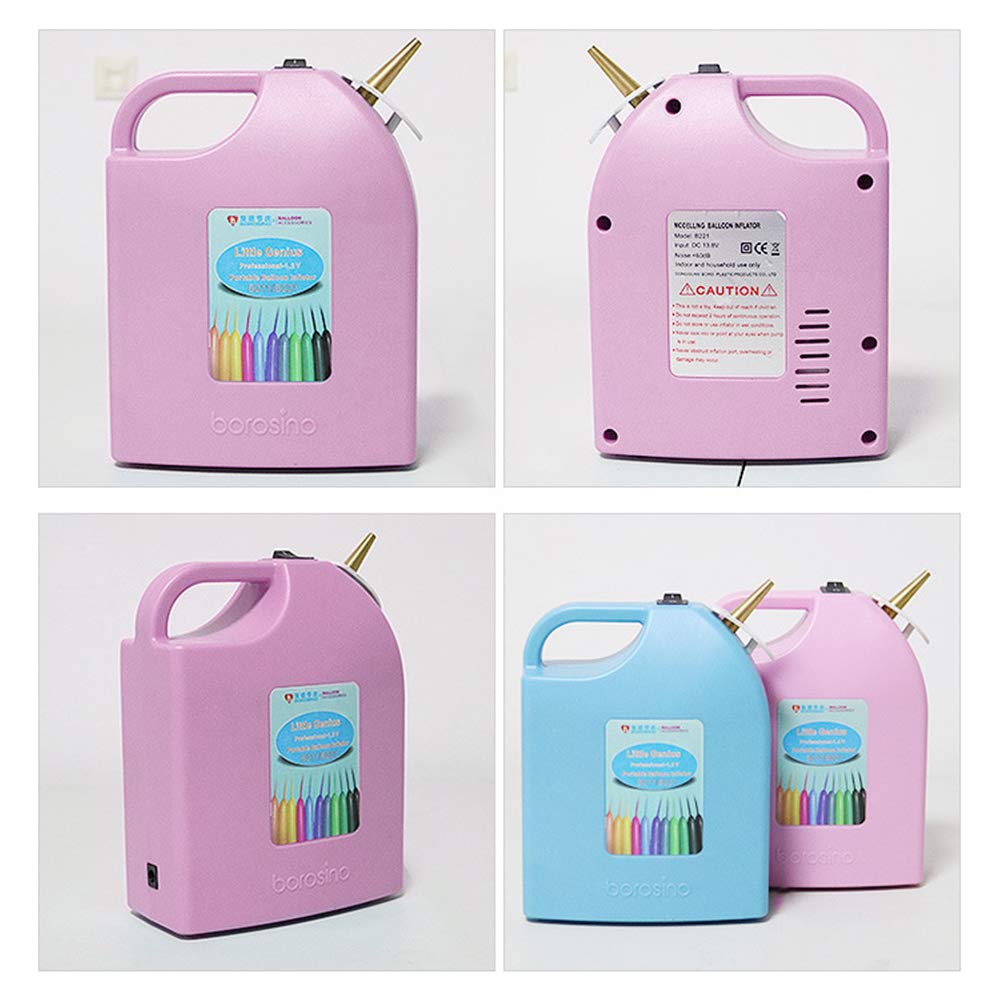 Portable Electric Balloon Pump - Rechargeable Magic Balloon Inflator for Twisting & Modeling Balloons | Fast Party Decoration Tool | Perfect for Birthday, Wedding & Baby Shower Events (Pink)