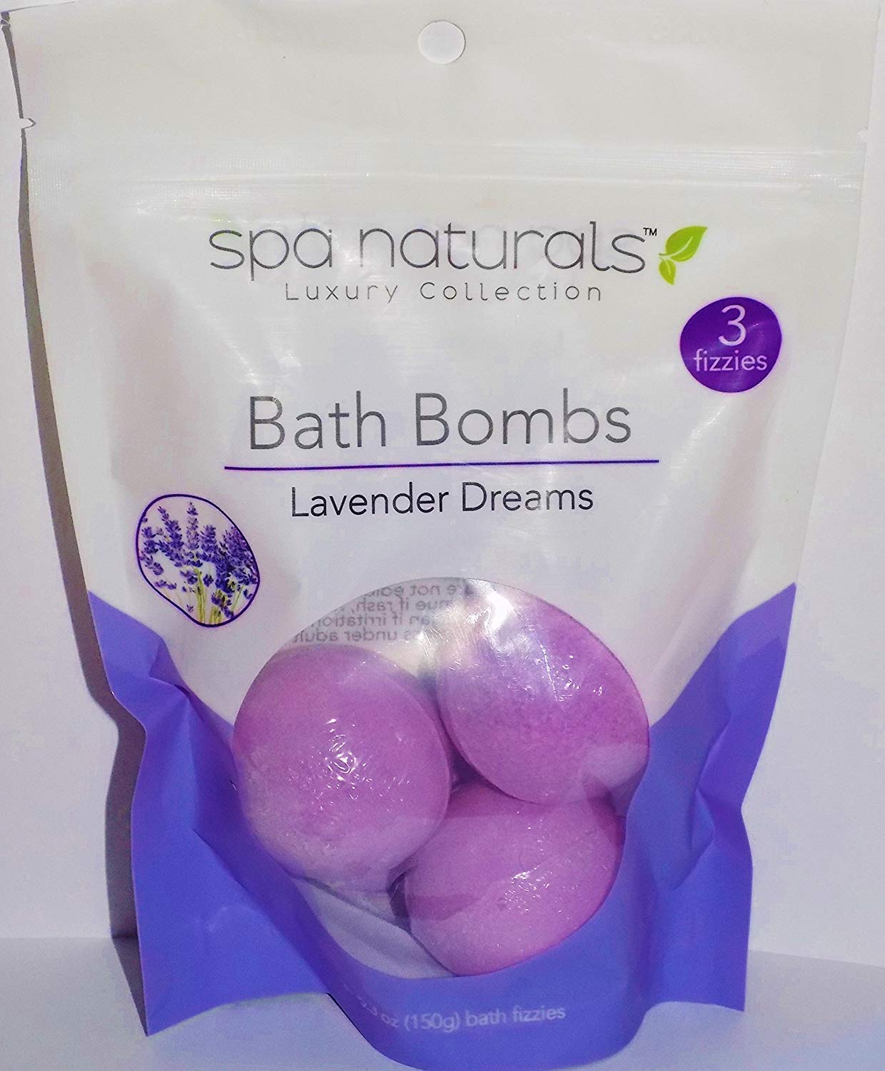 Lavender Bath Bombs for Relaxation & Stress Relief - Spa Naturals Aromatherapy Gift Set - Perfect for Self Care, Gifts & Luxury Bath Time