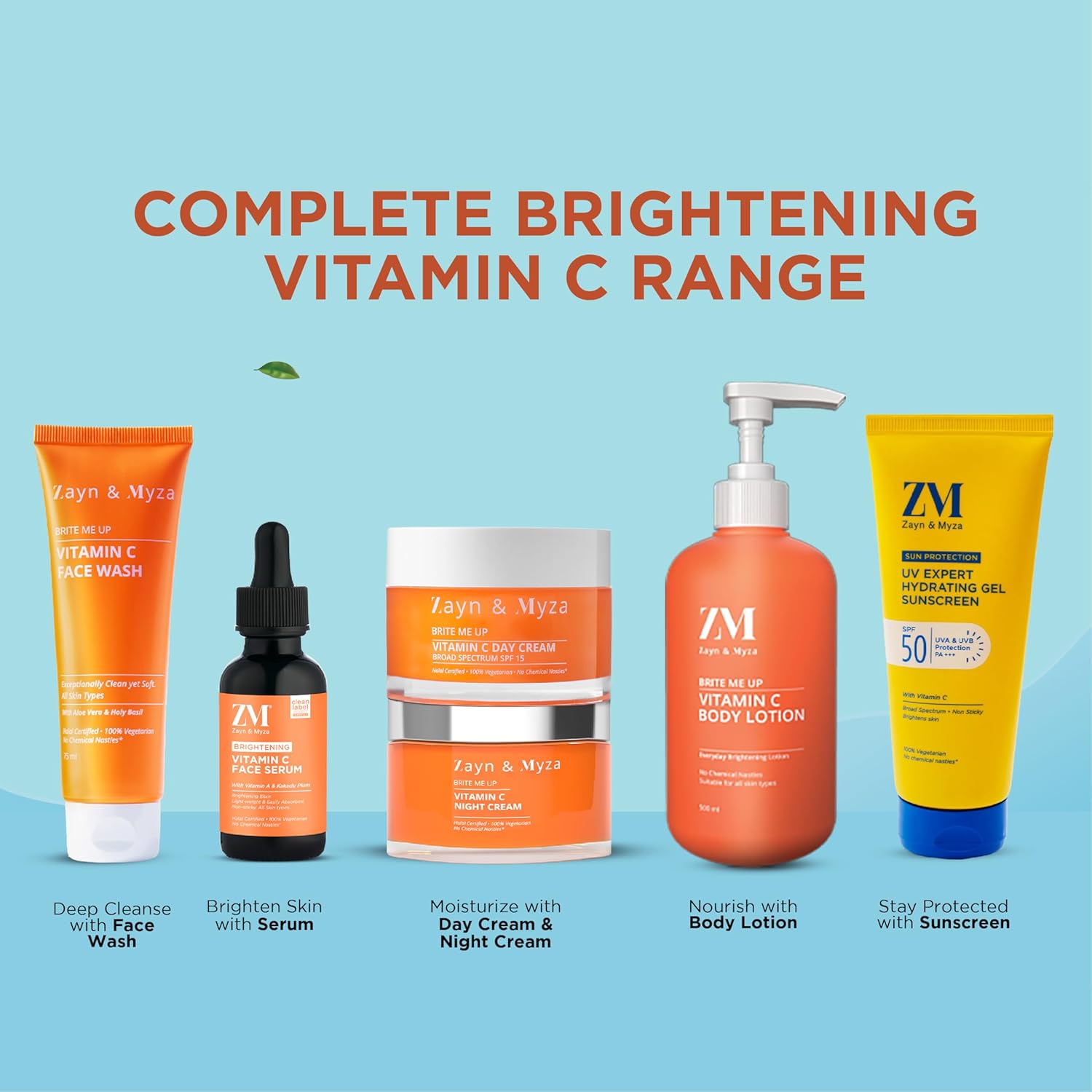 ZM Zayn & Myza Vitamin C Brightening Body Lotion for Glowing Skin - Hydrating & Even Skin Tone, Perfect for Daily Moisturizing & Summer Skincare Routine