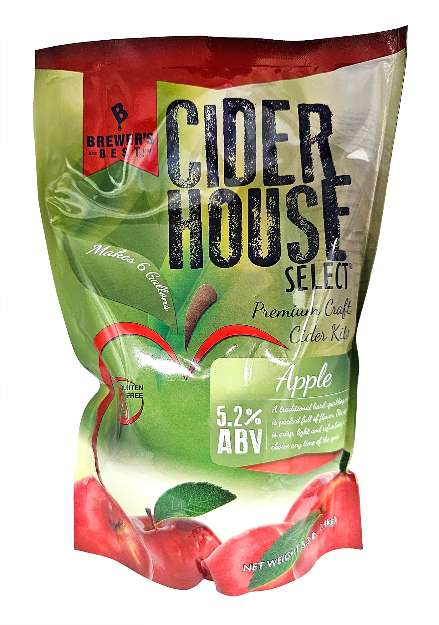 Gluten Free Cider House Select Apple Cider Kit - Home Brewing Starter Set for Craft Beer & Hard Cider Making - Perfect for Parties, Gifts & DIY Enthusiasts
