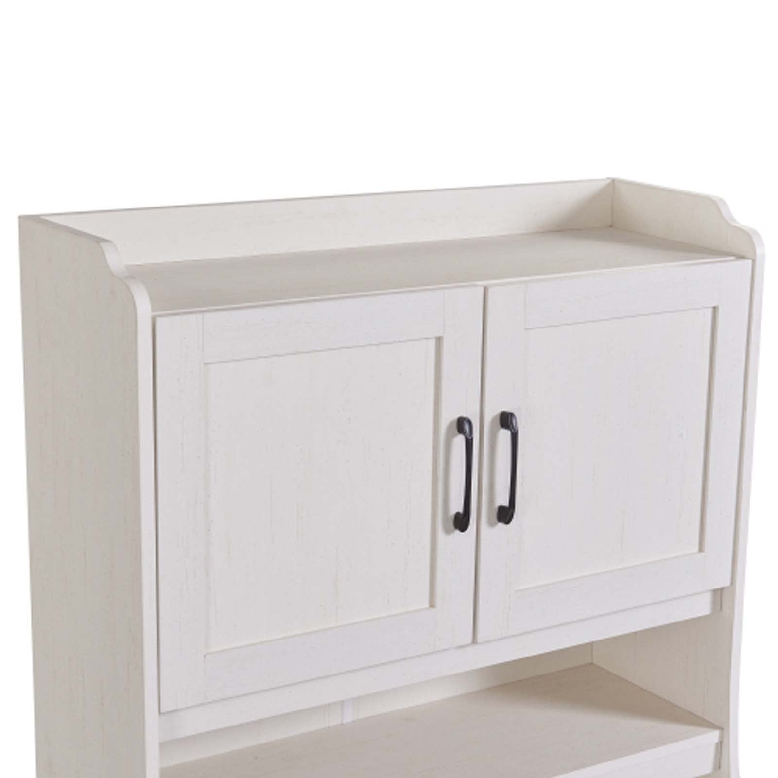 Antique White Kitchen Pantry Storage Cabinet with Adjustable Shelves & Doors - Buffet Organizer for Kitchen, Dining Room & Living Room - Perfect for Storing Dishes, Cookware & Home Decor