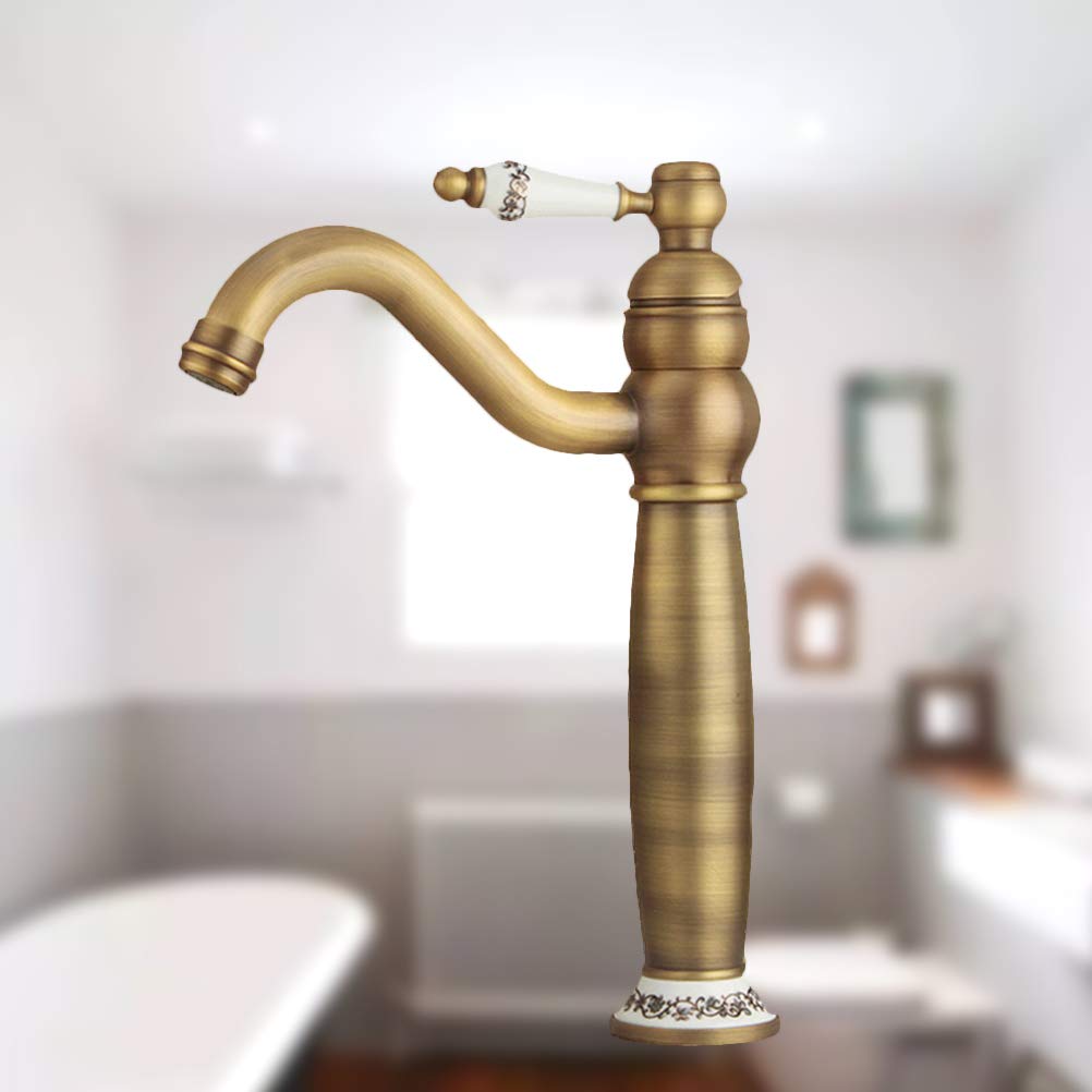 Premium Brass Kitchen Sink Faucet - Modern Pull-Down Sprayer with High Arc Spout, Oil-Rubbed Bronze Finish for Farmhouse & Contemporary Kitchens - Perfect for Cooking, Washing Dishes & Food Prep