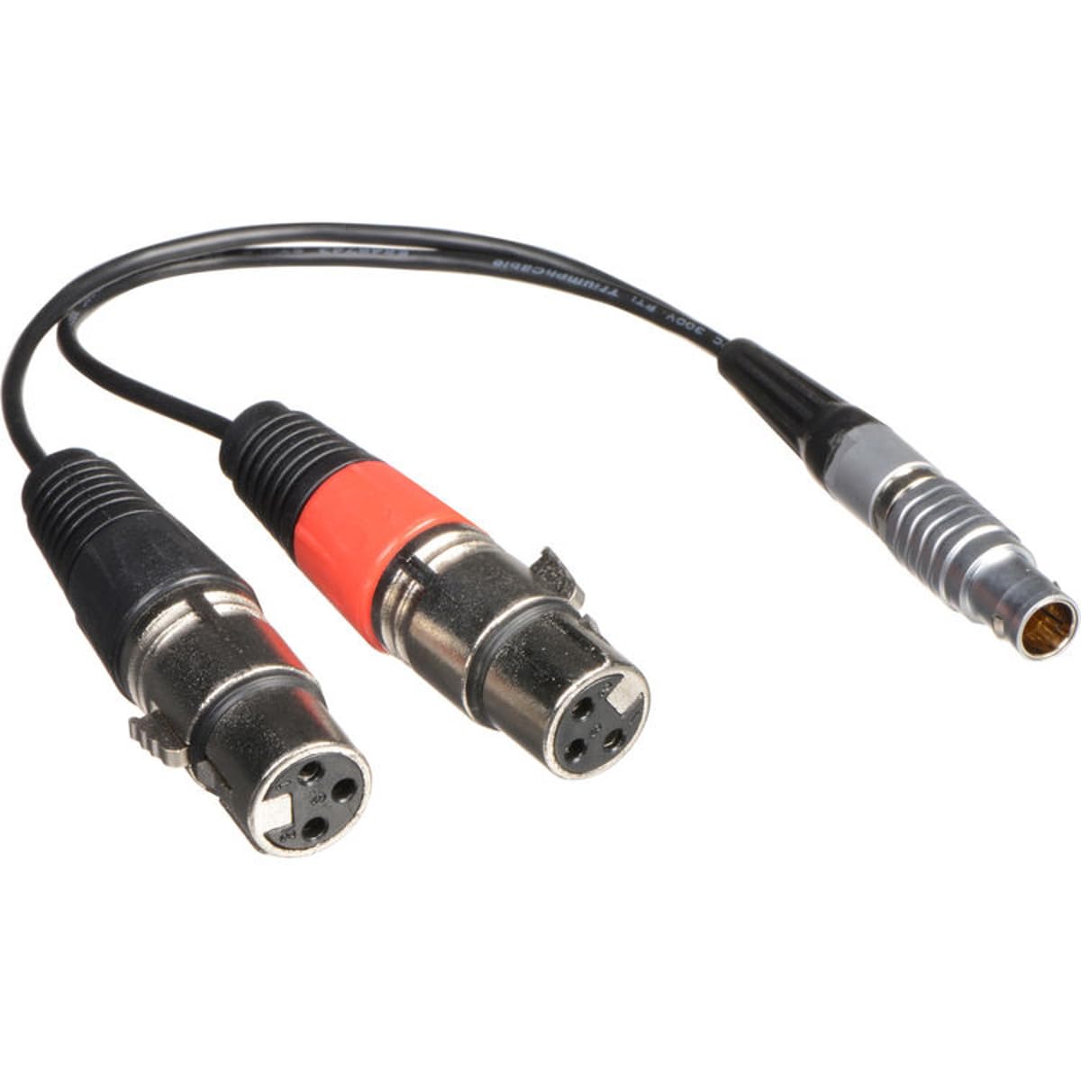 Atomos LEMO to Dual 3-Pin XLR Breakout Audio Cable for Shogun Monitor Recorder - Professional Audio Input Solution for Film & Studio Recording