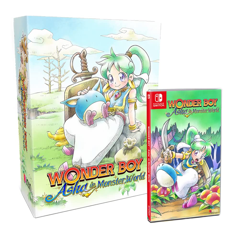 Wonder Boy: Asha in Monster World Collector's Edition for Nintendo Switch - Limited Edition | Retro Platformer Adventure Game for Family & Solo Gaming