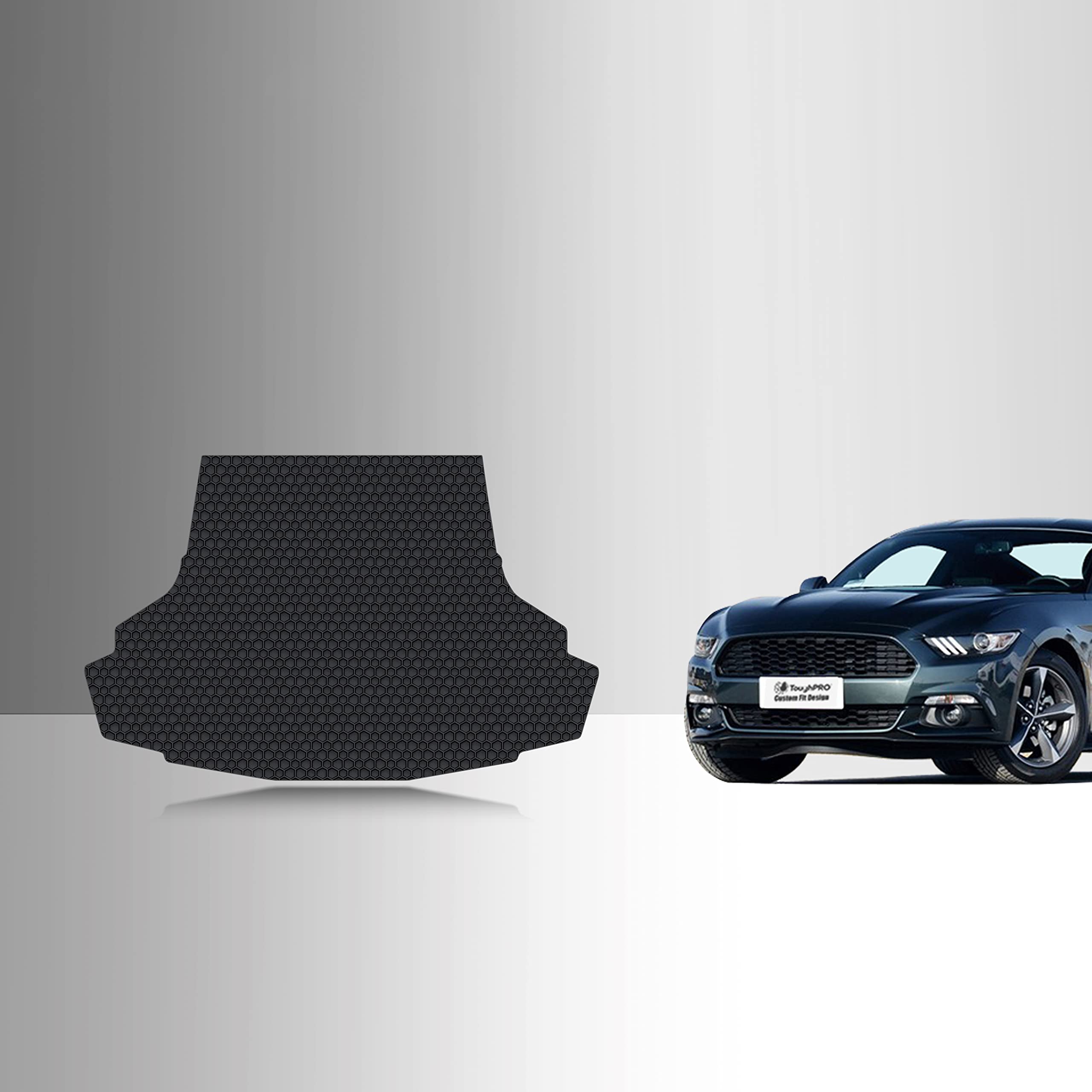 TOUGHPRO Heavy Duty All Weather Cargo/Trunk Mats for Ford Mustang 2015-2025 | Durable Black Rubber Floor Protection | Made in USA | Perfect for Road Trips, Camping & Daily Commute