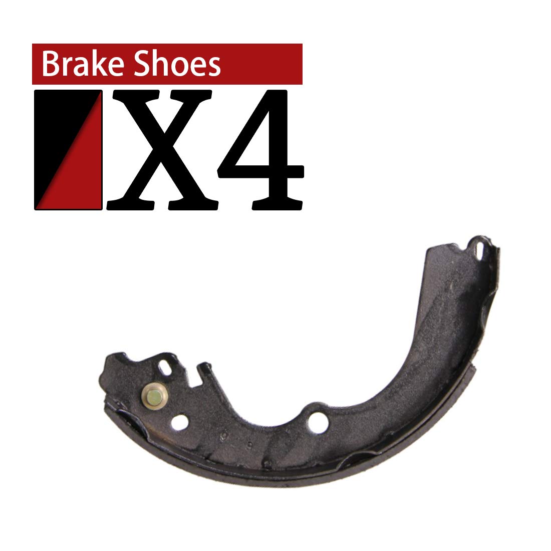 AutoDN Front Premium Drum Brake Shoes Set of 4 - Compatible with 1963-1965 Ford Ranchero | High-Performance Braking for Classic Car Restoration & Safe Driving