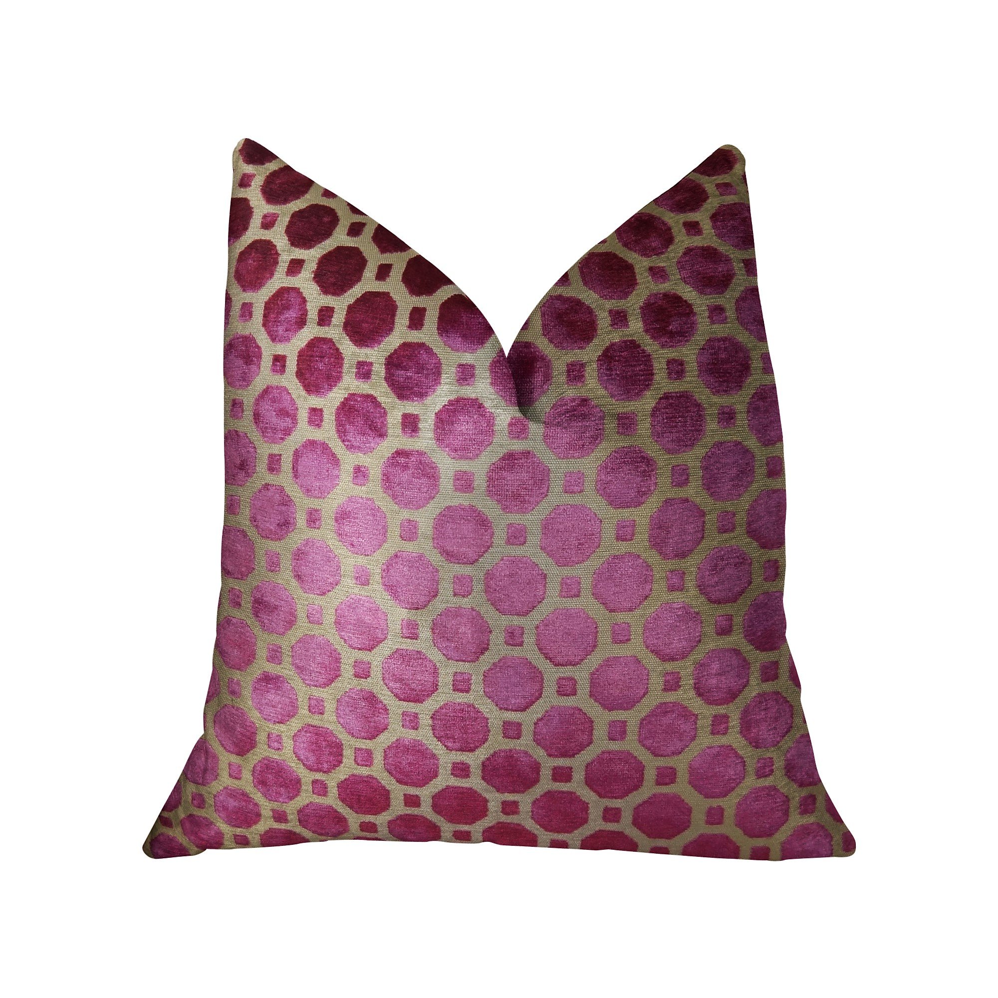 Plutus Velvet Plum Handmade Luxury Pillow - 20x26 Inch Standard Size Decorative Throw Pillow for Sofa, Bed & Couch - Soft & Elegant Home Decor Accent