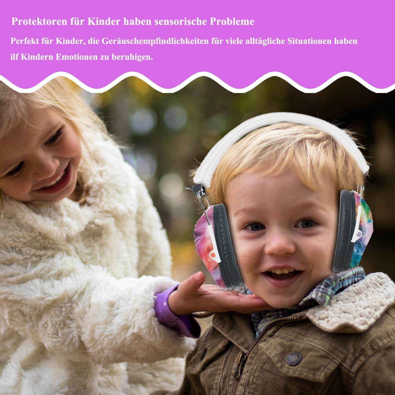 PROTEAR Kids Noise Cancelling Headphones, Adjustable & Foldable Ear Muffs for Children with 28dB SNR Hearing Protection - Perfect for Sports Events, Concerts, Travel & Loud Environments