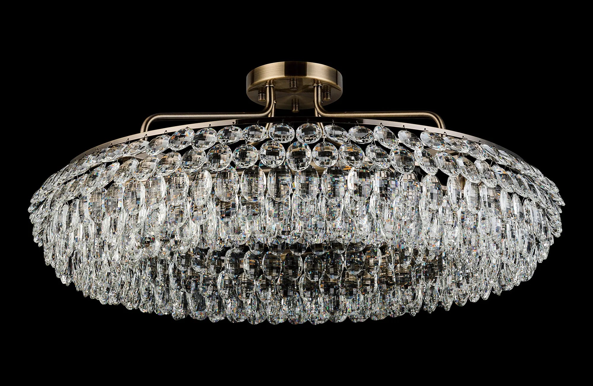 Consten Semi Flush Ring Ceiling Light Fixture with E14 Socket - Perfect for Bedroom, Hallway & Small Space Lighting