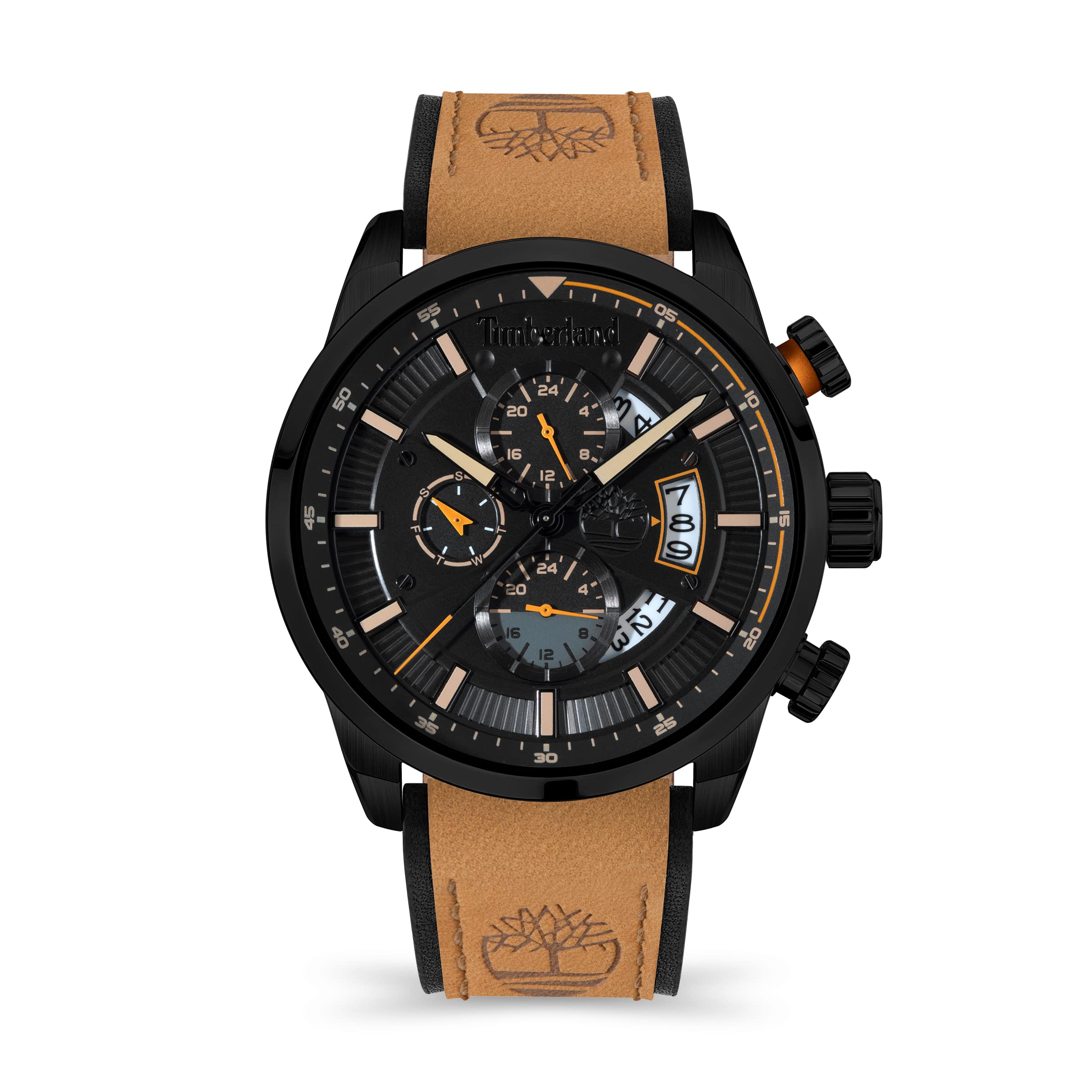 Timberland Callahan Collection Men's 46mm Stainless Steel Chronograph Watch with 3 Subdials - Perfect for Outdoor Adventures, Business & Casual Wear