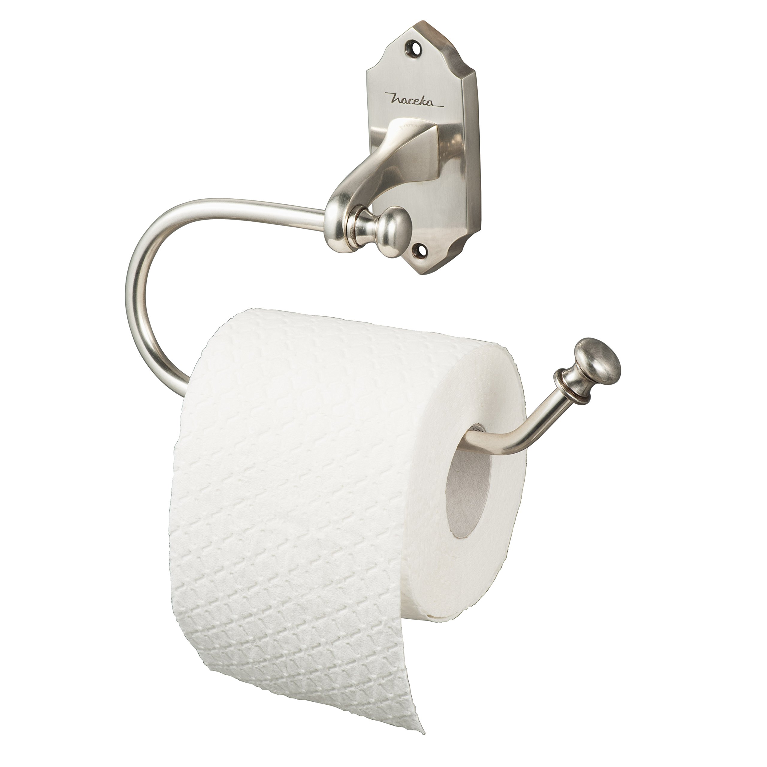 Vintage Silver Toilet Paper Holder - Classic Bathroom Decor for Home & Restroom Use