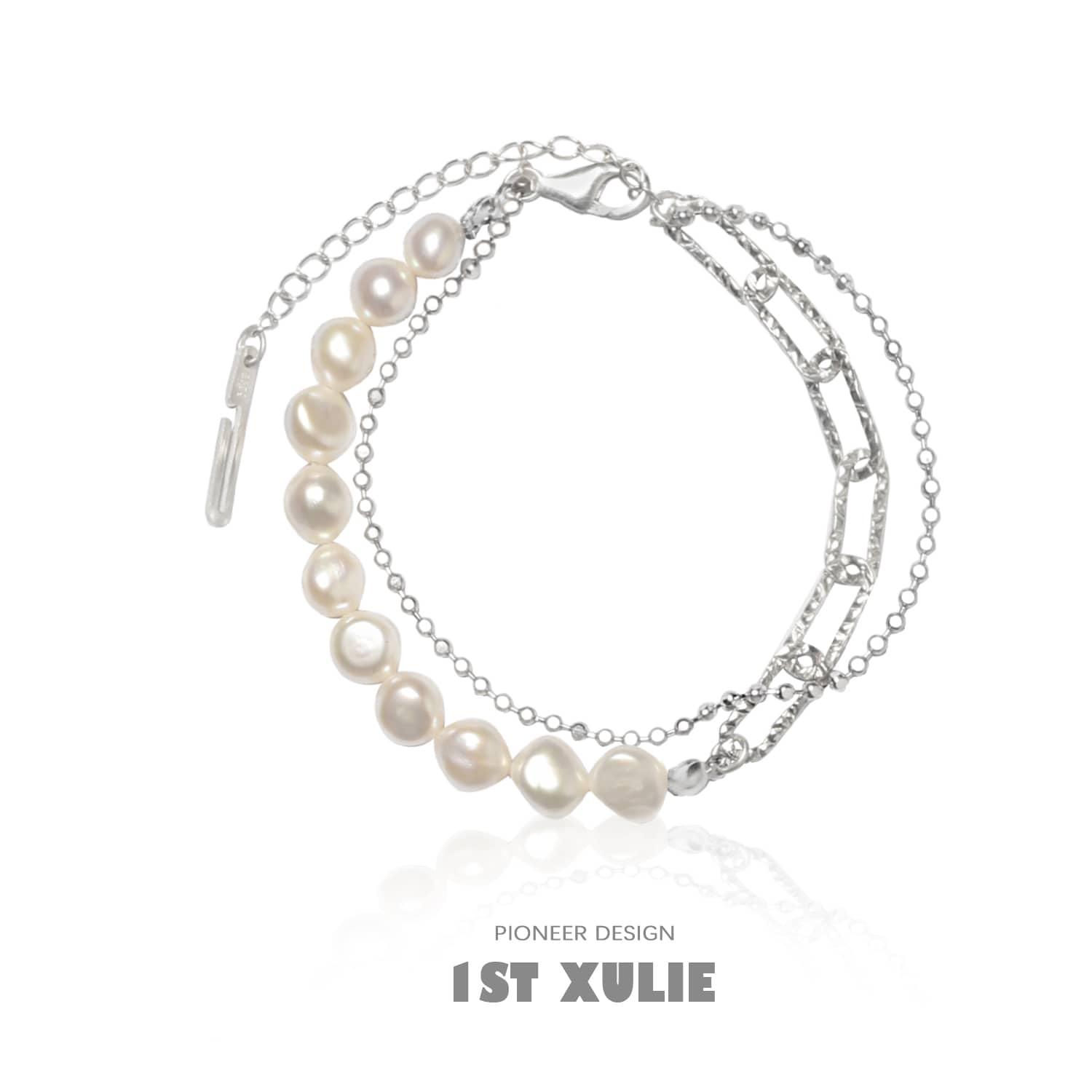 Tears of Mermaid Sterling Silver Baroque Pearl Bracelet - Elegant Handmade Jewelry for Women, Gift for Her, Perfect for Weddings & Special Occasions