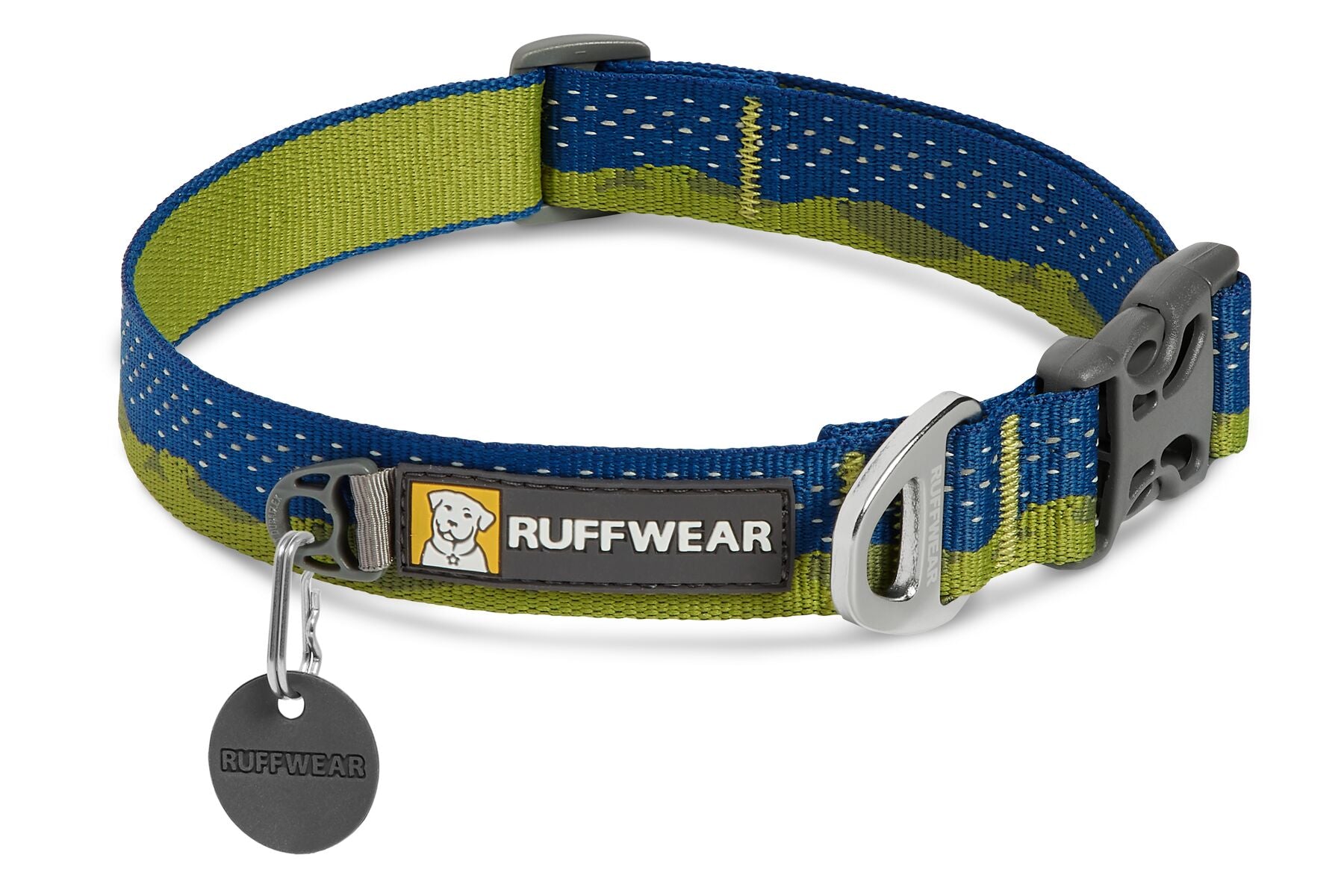 Ruffwear Crag Reflective Dog Collar - High Visibility Safety Collar for Dogs, Adjustable & Durable Pet Collar for Night Walks, Hiking, and Outdoor Adventures