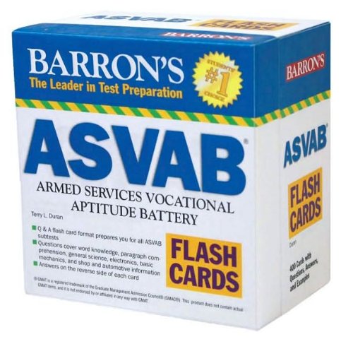 Barron's ASVAB Flash Cards - 450+ Study Cards for Military Exam Prep | Text-Only Edition by T.L. Duran | Ideal for Army, Navy & Air Force Test Preparation