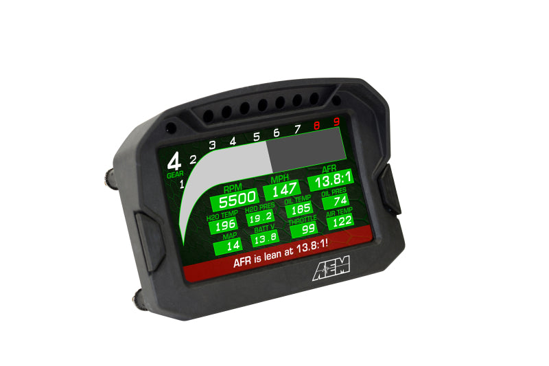 AEM CD-5 Carbon Fiber Digital Dash Display - High-Performance Racing Gauge for Cars, Motorcycles & Off-Road Vehicles - Track Speed, RPM & Engine Data