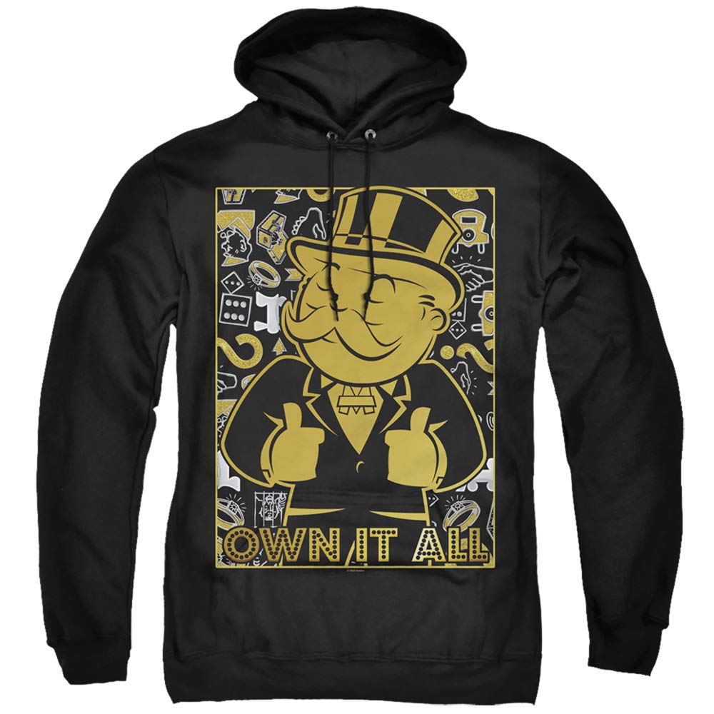 Monopoly Hoodie - Black Unisex Hooded Sweatshirt | Board Game Inspired Streetwear for Men & Women | Casual Lounge Wear for Game Nights & Urban Fashion | Perfect for Parties, Movie Nights, Social Gatherings & Daily Street Style - Great for Gaming Events, Weekend Hangouts & City Exploration