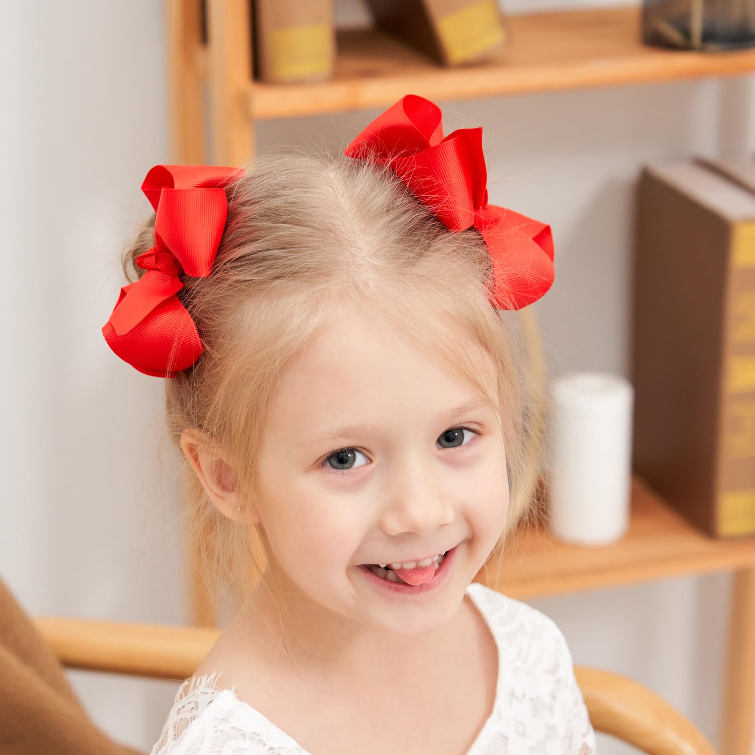 40PCS 4.5 Inch Hair Bows for Girls - Grosgrain Ribbon Hair Accessories with Alligator Clips for Toddlers, Baby Girls, Kids & Teens (20 Pairs) - Perfect for Parties, School, Holidays & Everyday Wear