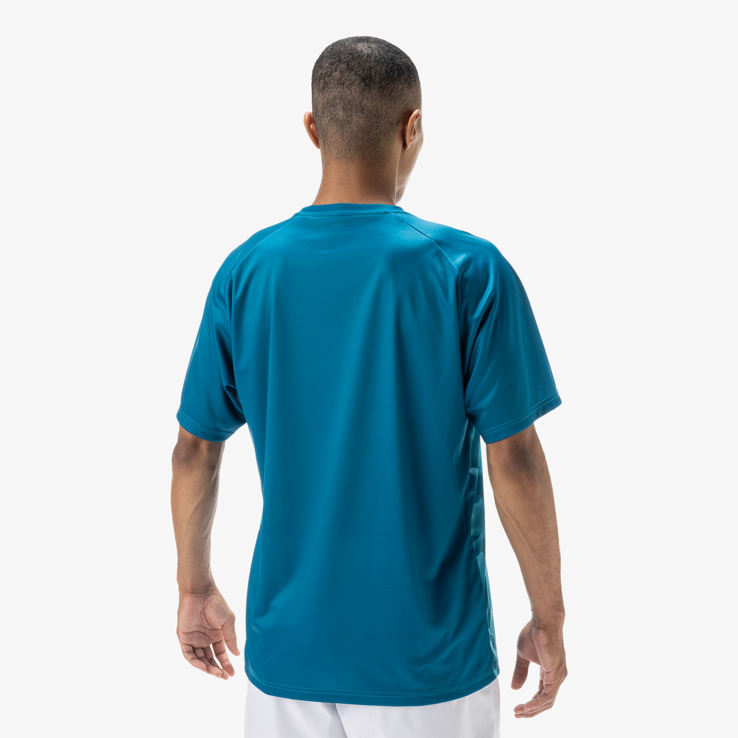 Yonex YM0033 Men's Crew Neck T-Shirt - Breathable, Comfortable Athletic Shirt for Tennis, Running & Gym Workouts (Blue Green)