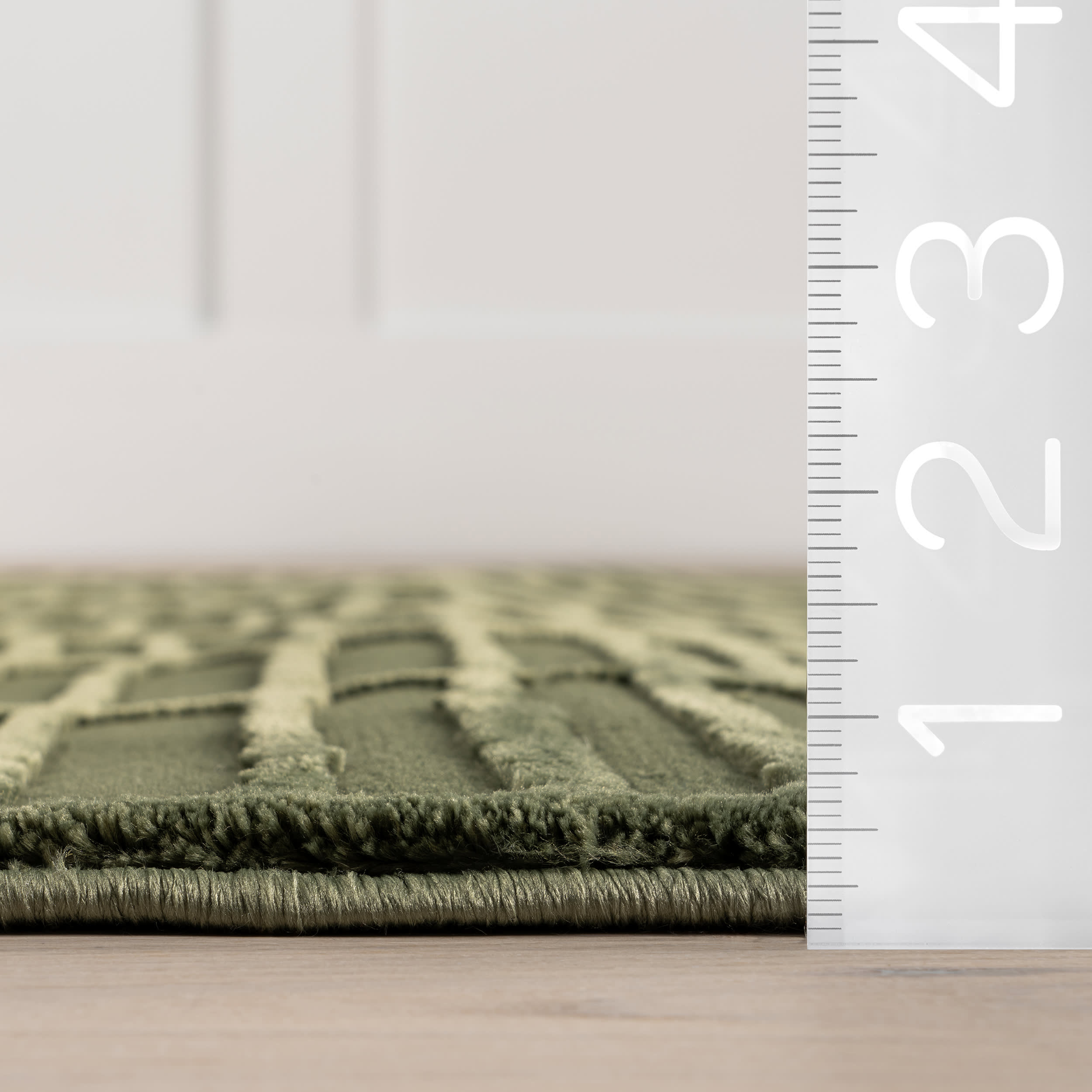 Cranbury Plush Textured Washable Rug - Soft Green Area Rug for Living Room, Bedroom & Nursery | Eco-Friendly & Machine Washable