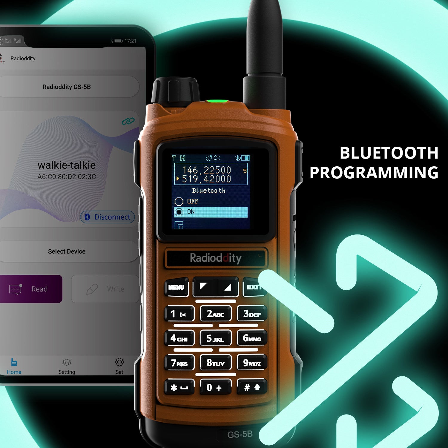 Radioddity GS-5B Two-Way Radio Walkie Talkie - Open Box - Perfect for Outdoor Adventures, Hiking, and Emergency Communication