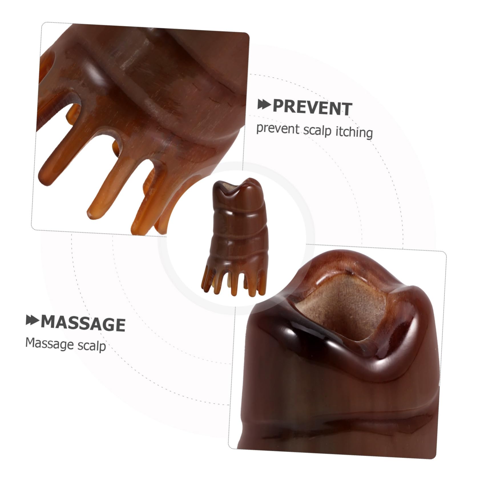 **Natural Ox Horn Shampoo Brush & Scalp Massager - Anti-Static Wide Tooth Comb for Hair Care & Scalp Exfoliation (Light Brown) - Perfect for Daily Hair Washing, Scalp Relaxation & Detangling**