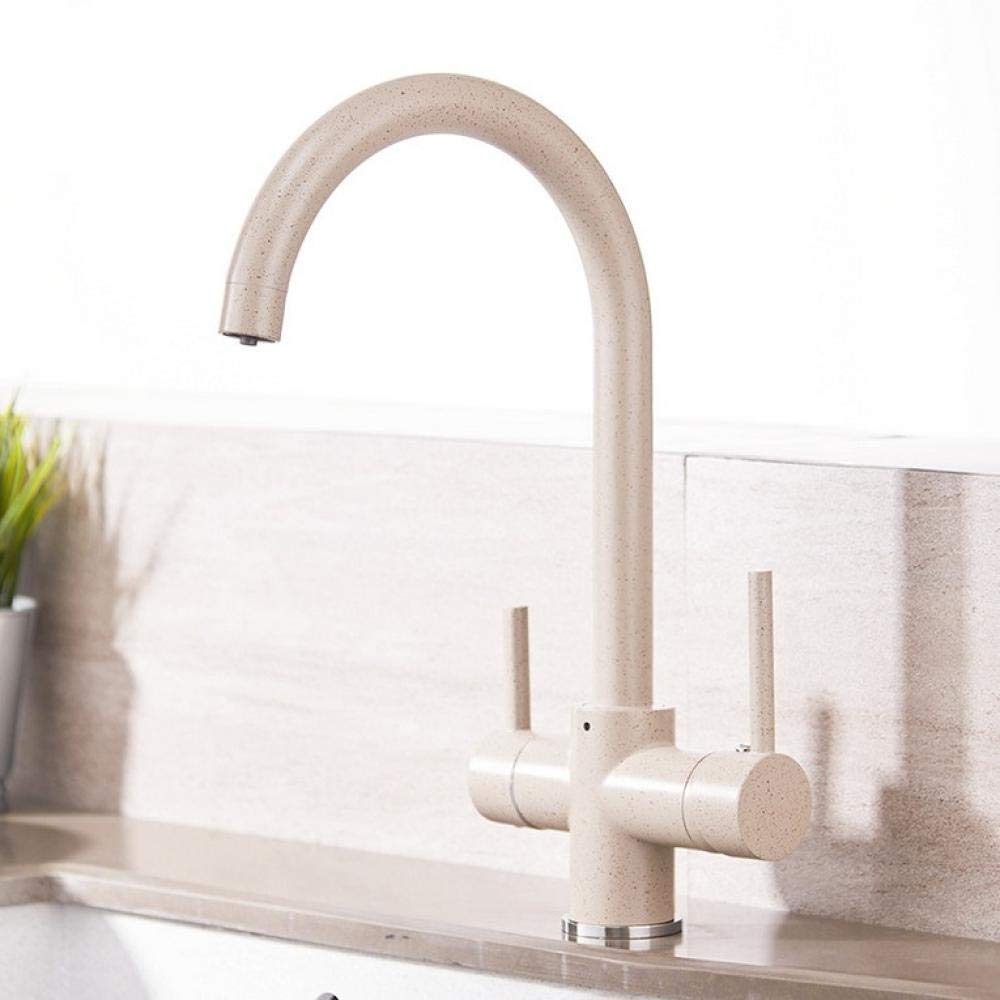 3-Way Kitchen Faucet with Filtered Drinking Water - Hot & Cold Mixer Tap for Modern Home Kitchen Sink - Perfect for Cooking, Washing Dishes, and Instant Filtered Water Access