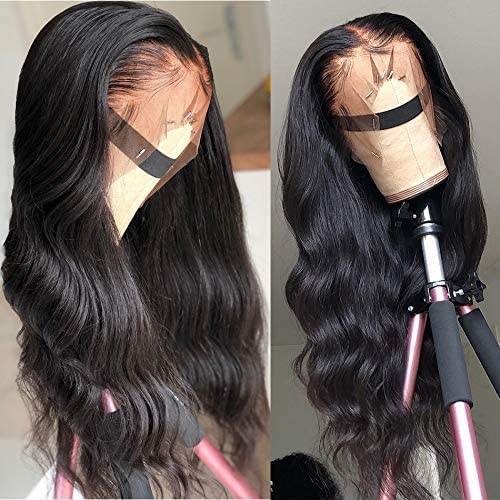 360 Body Wave Full Lace Frontal Wigs Human Hair 180 Density HD Transparent Brazilian Virgin Hair Wigs with Baby Hair for Black Women - 28 Inch Natural Color | Perfect for Daily Wear, Special Occasions & Protective Hairstyles