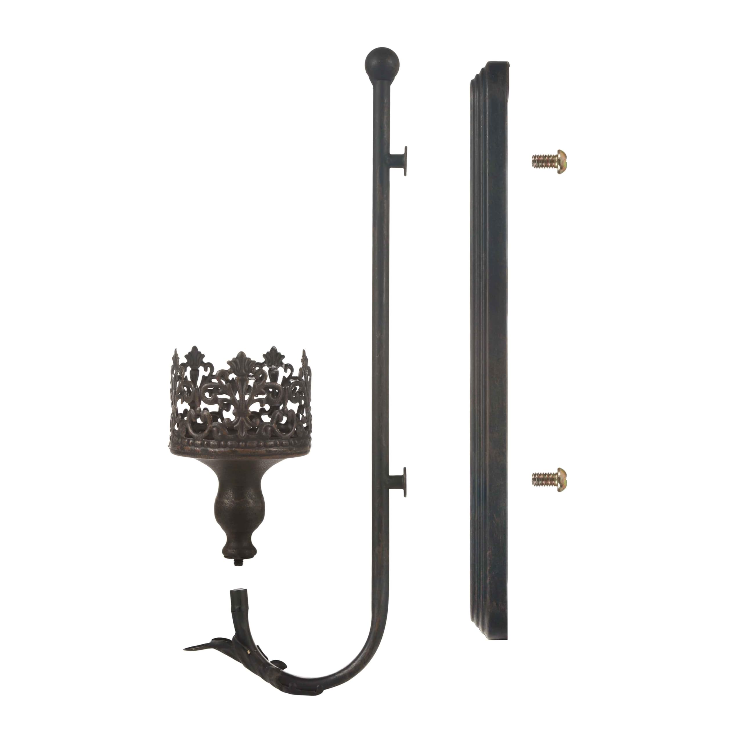We Moment Set of 2 Black Metal Wall Mount Candle Holders - Modern Retro Crown Sconces for Living Room, Fireplace, Wedding & Farmhouse Decor - Perfect for Romantic Ambiance, Dinner Parties & Holiday Decorations