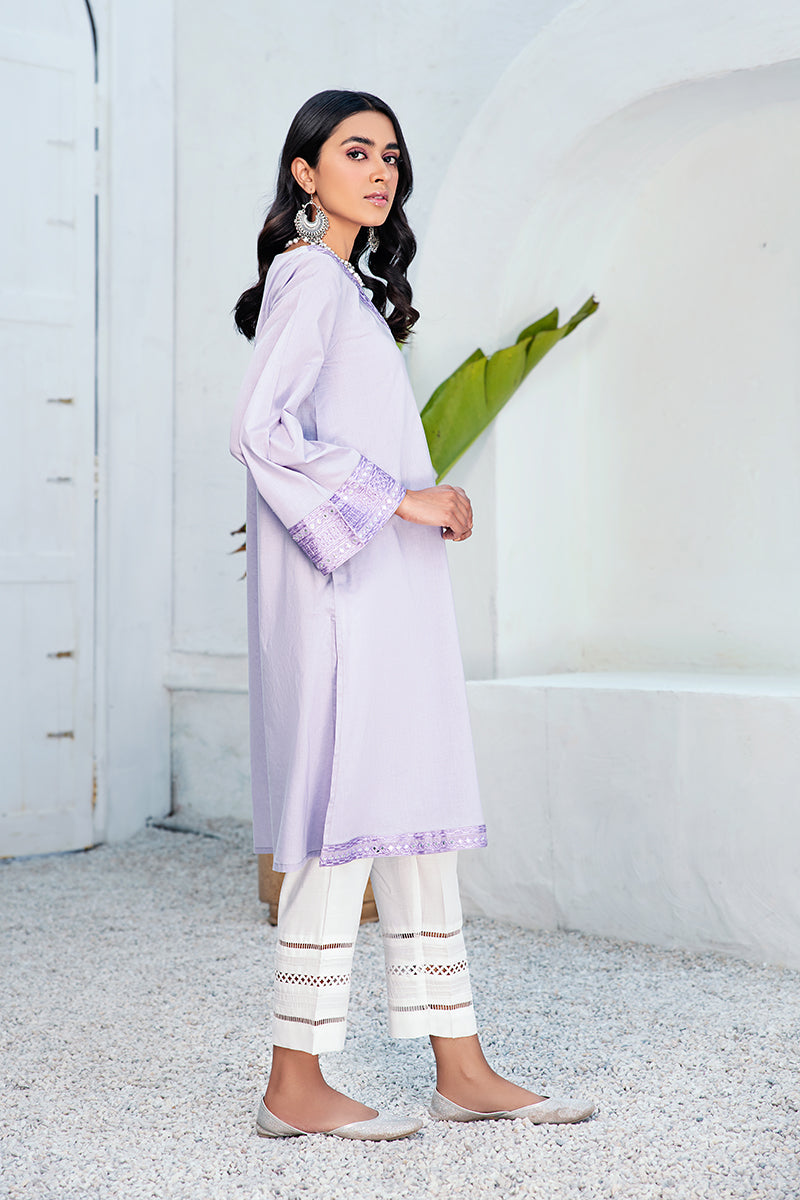 Lavender Fuzz Embellished Shirt - Elegant Floral Blouse for Women | Perfect for Casual Outings, Office Wear & Special Occasions