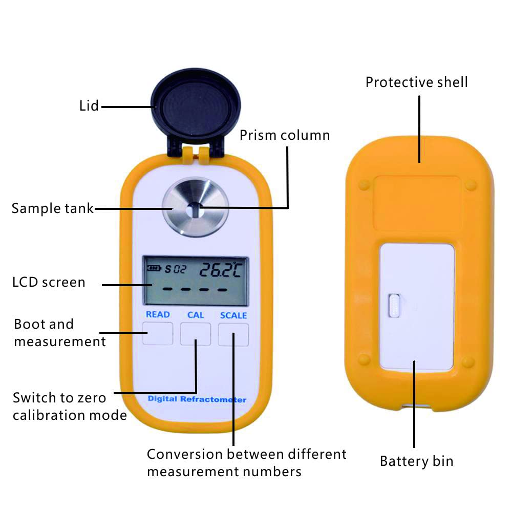 Digital Refractometer for Veterinary Use - Accurate Dog & Cat Urine Specific Gravity Tester, DR503 Serum Protein Analyzer | Ideal for Pet Health Monitoring & Veterinary Clinics