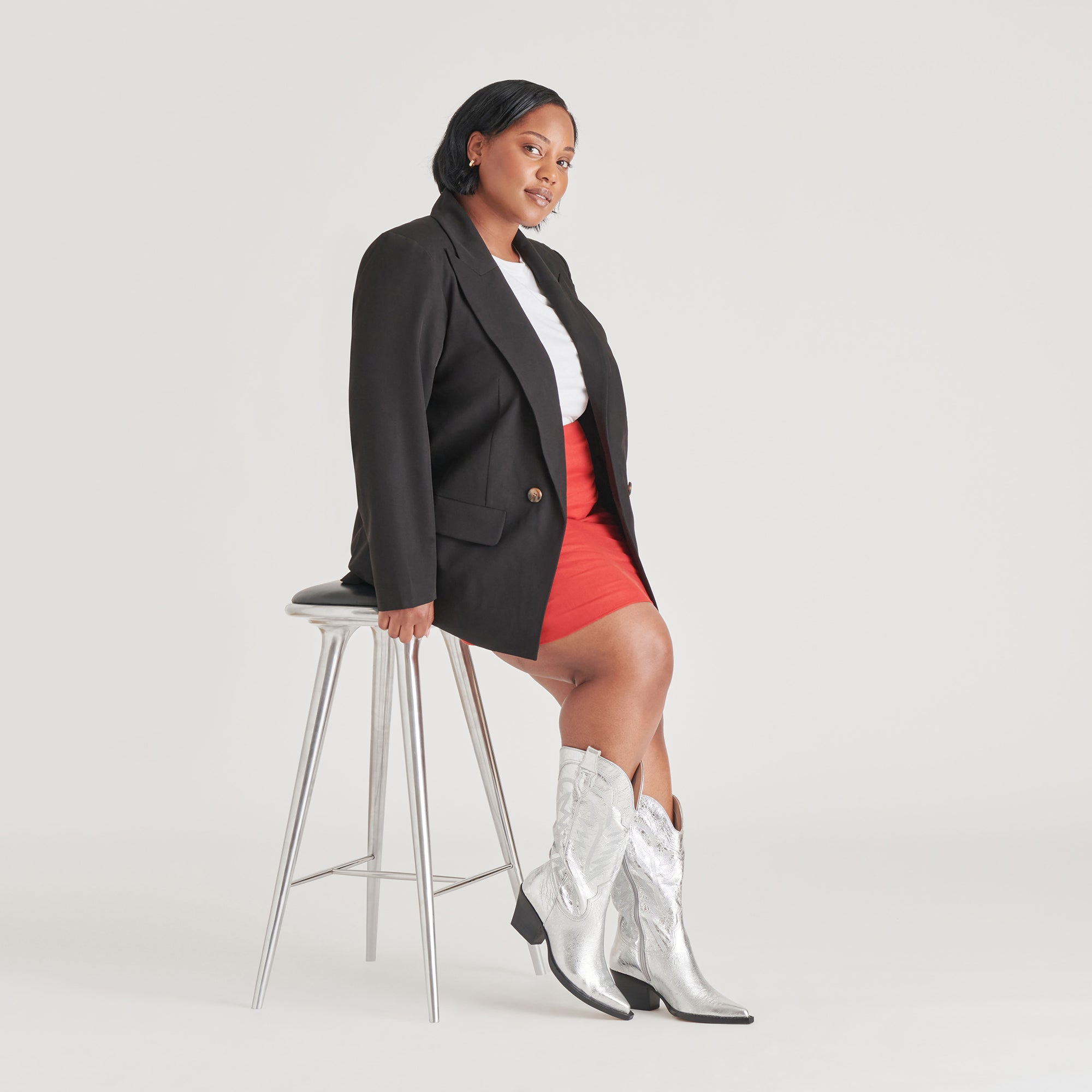 RYLAND Extra Wide Calf Boots for Women - Silver Distressed Leather Ankle Boots for Comfort & Style | Perfect for Casual Outfits, Work & Night Out