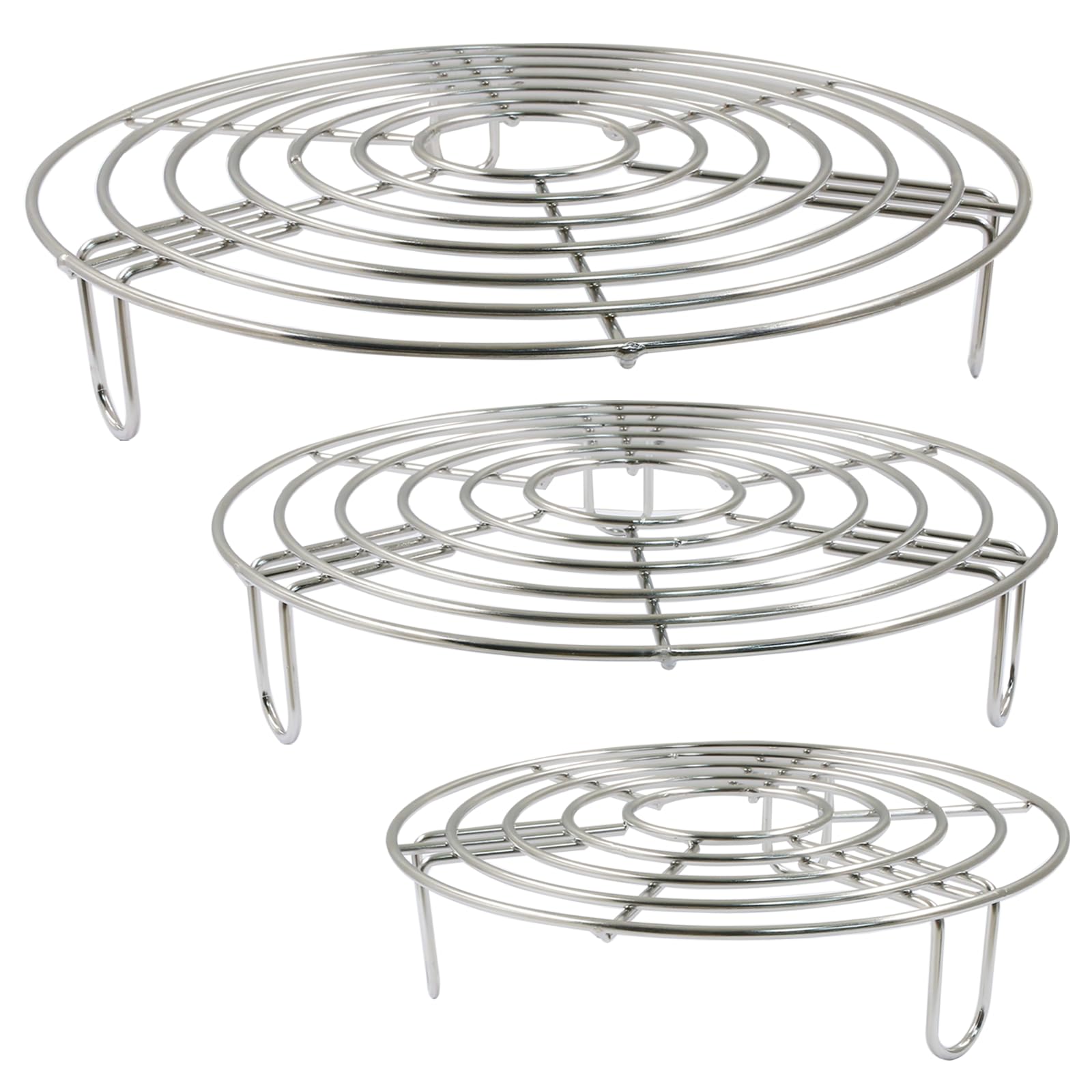 3-Piece Stainless Steel Round Cooling & Baking Racks Set (9.25