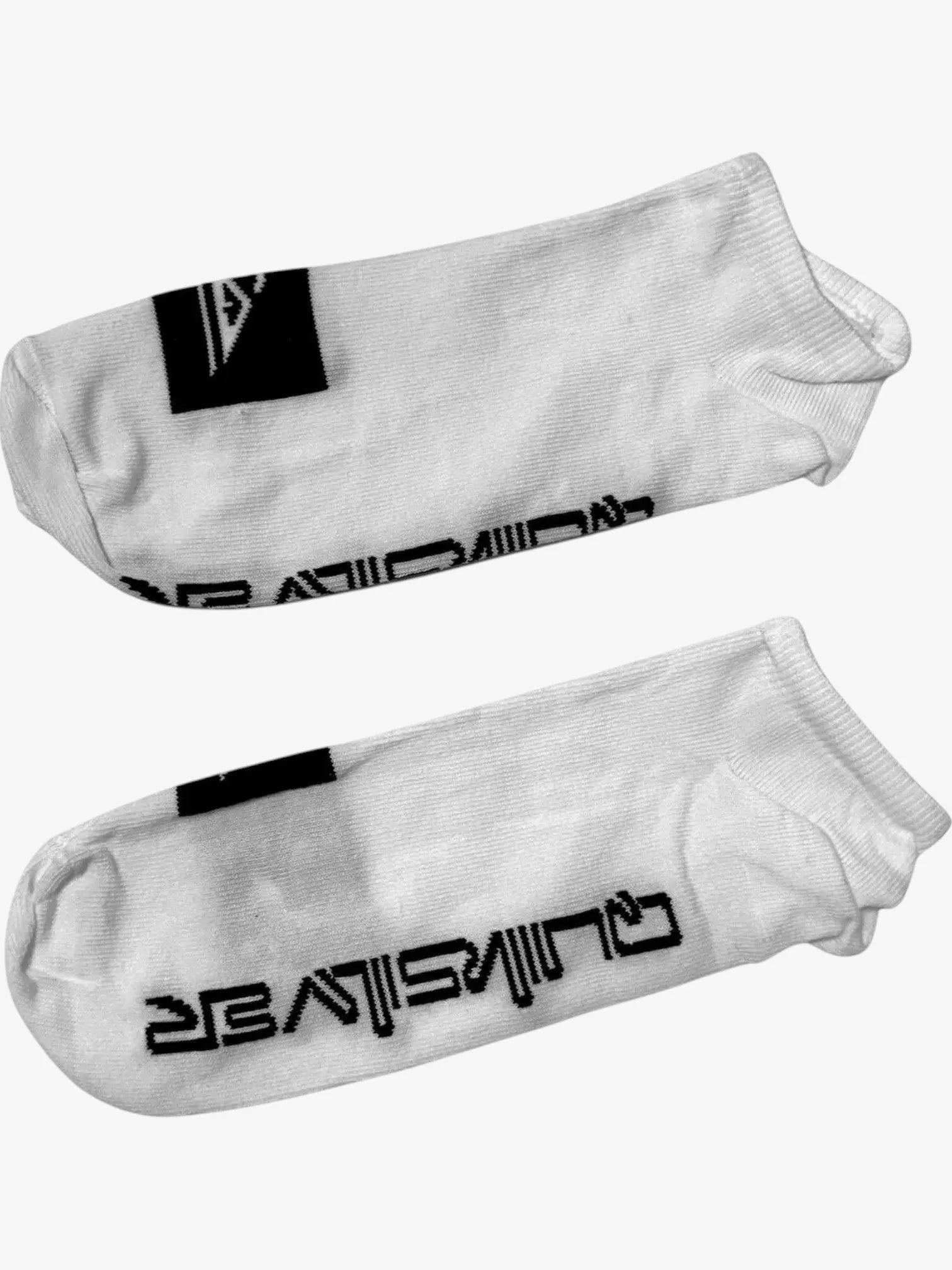 Quiksilver Ankle Socks - 2-Pack, Black & White - Comfortable & Durable for Sports, Hiking & Everyday Wear