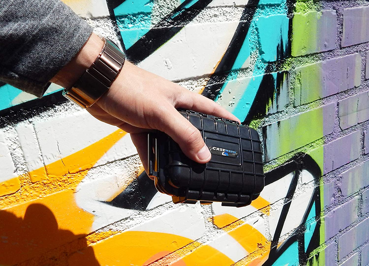 CASEMATIX Crushproof & Waterproof Hard Shell Travel Case for ZOLEO Satellite Communicator - Shockproof Protective Storage with Charging Cable & Carabiner - Perfect for Hiking, Camping & Outdoor Adventures